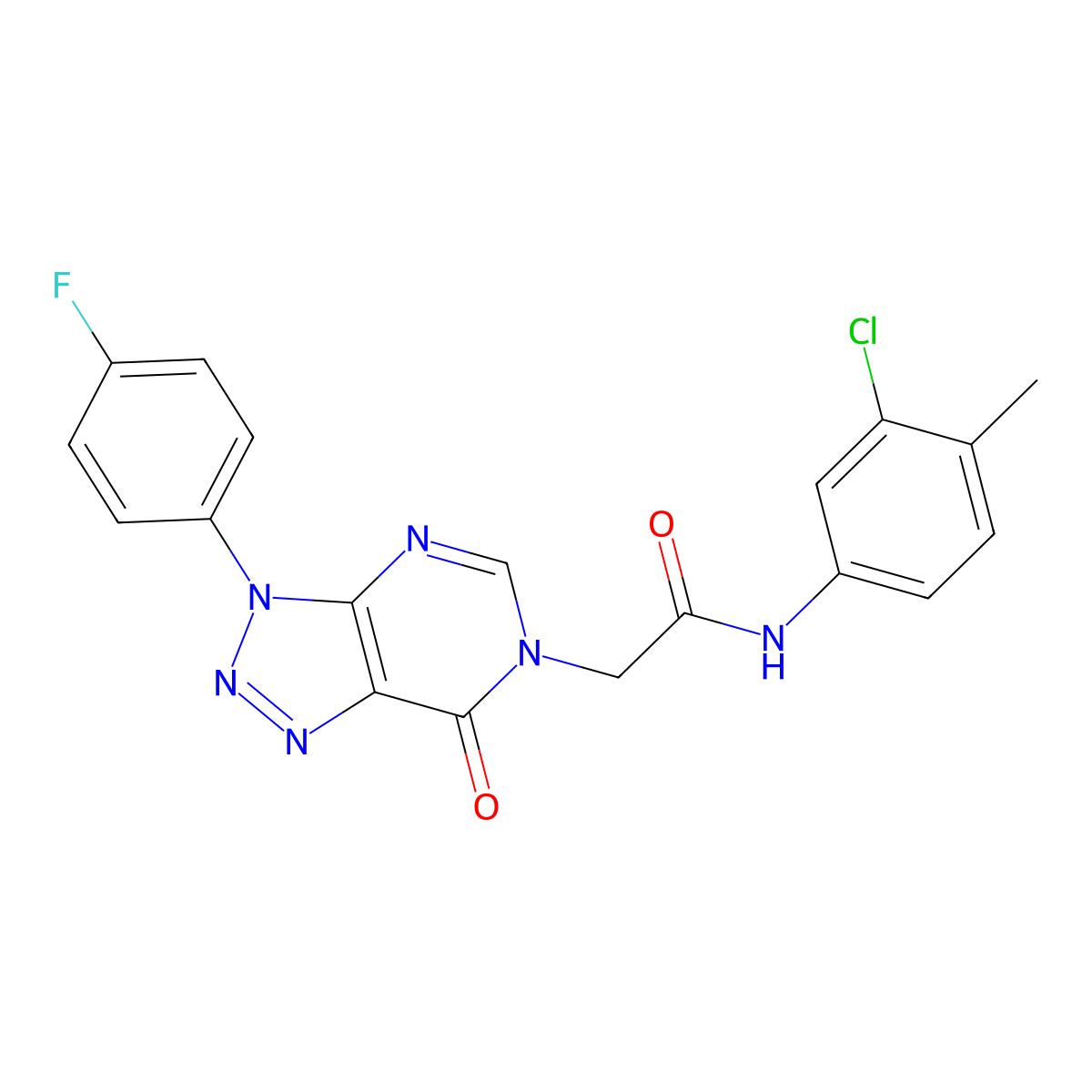 N-(3-chloro-4-methylphenyl)-2-(3-(4-fluorophenyl)-7-oxo-3H-[1,2,3]triazolo[4,5-d]pyrimidin-6(7H)-yl)acetamide molecular structure, CAS 847384-29-6