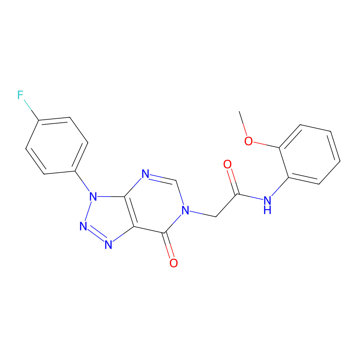 2-(3-(4-fluorophenyl)-7-oxo-3H-[1,2,3]triazolo[4,5-d]pyrimidin-6(7H)-yl)-N-(2-methoxyphenyl)acetamide molecular structure, CAS 847384-30-9