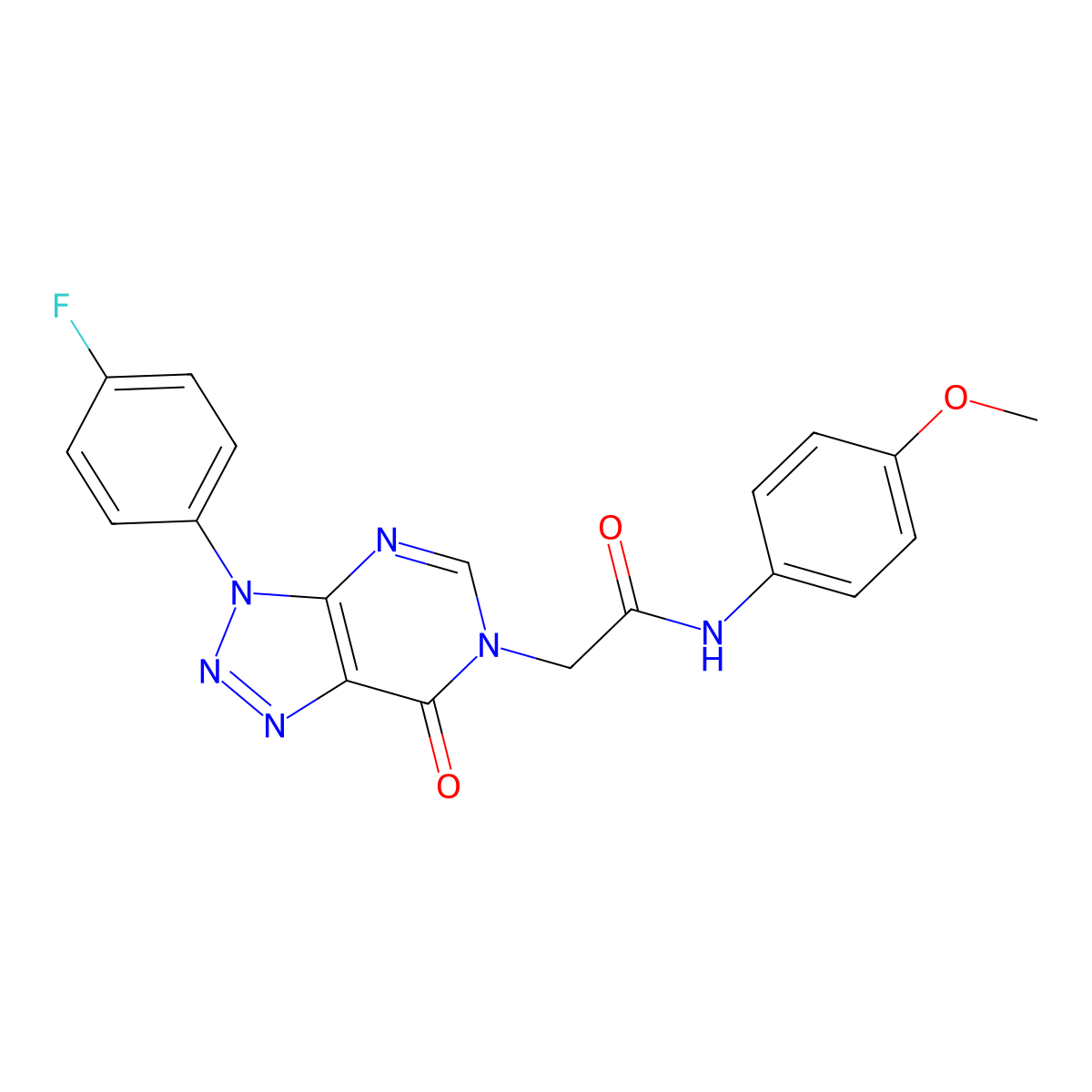 2-(3-(4-fluorophenyl)-7-oxo-3H-[1,2,3]triazolo[4,5-d]pyrimidin-6(7H)-yl)-N-(4-methoxyphenyl)acetamide molecular structure, CAS 847384-32-1