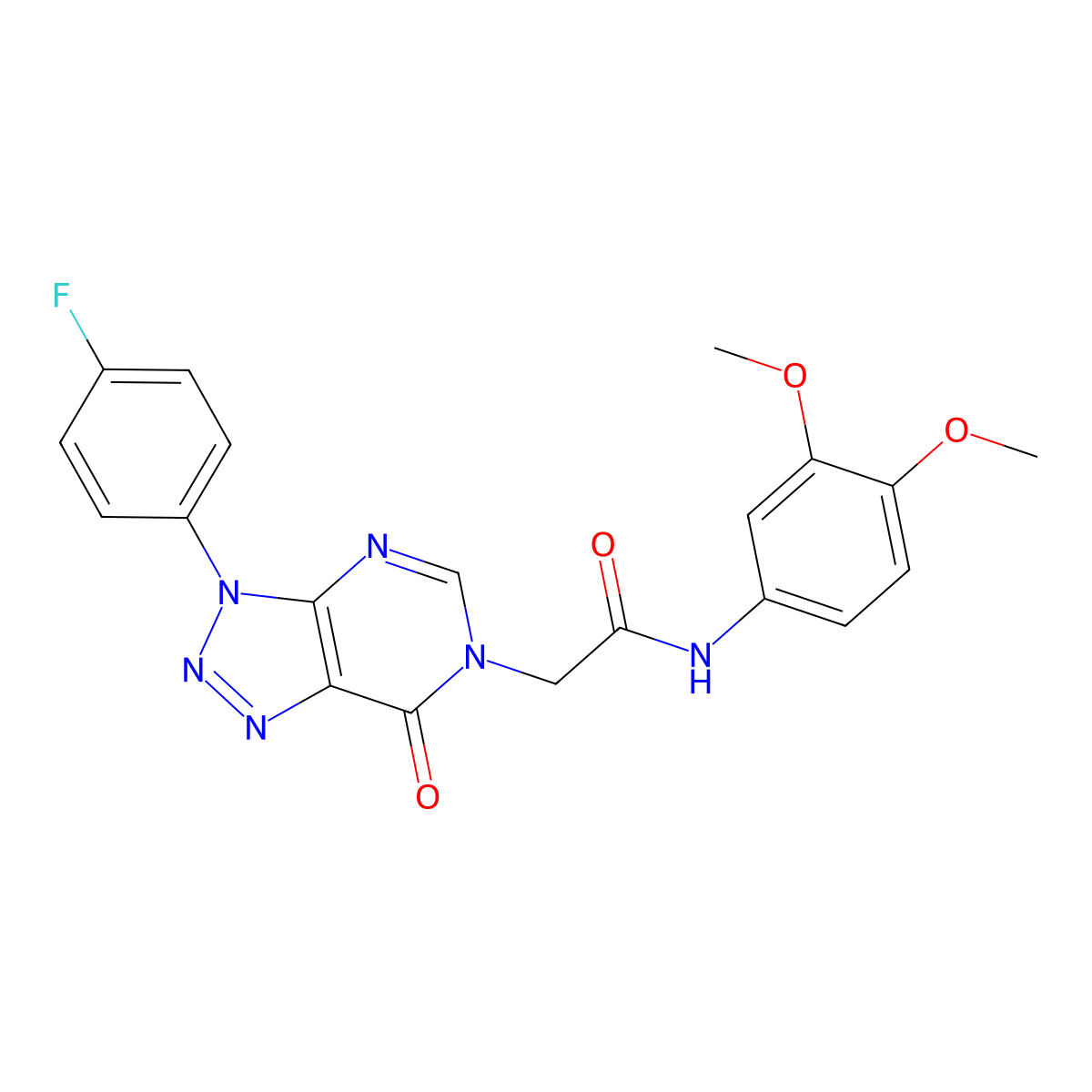 N-(3,4-dimethoxyphenyl)-2-(3-(4-fluorophenyl)-7-oxo-3H-[1,2,3]triazolo[4,5-d]pyrimidin-6(7H)-yl)acetamide molecular structure, CAS 847384-37-6