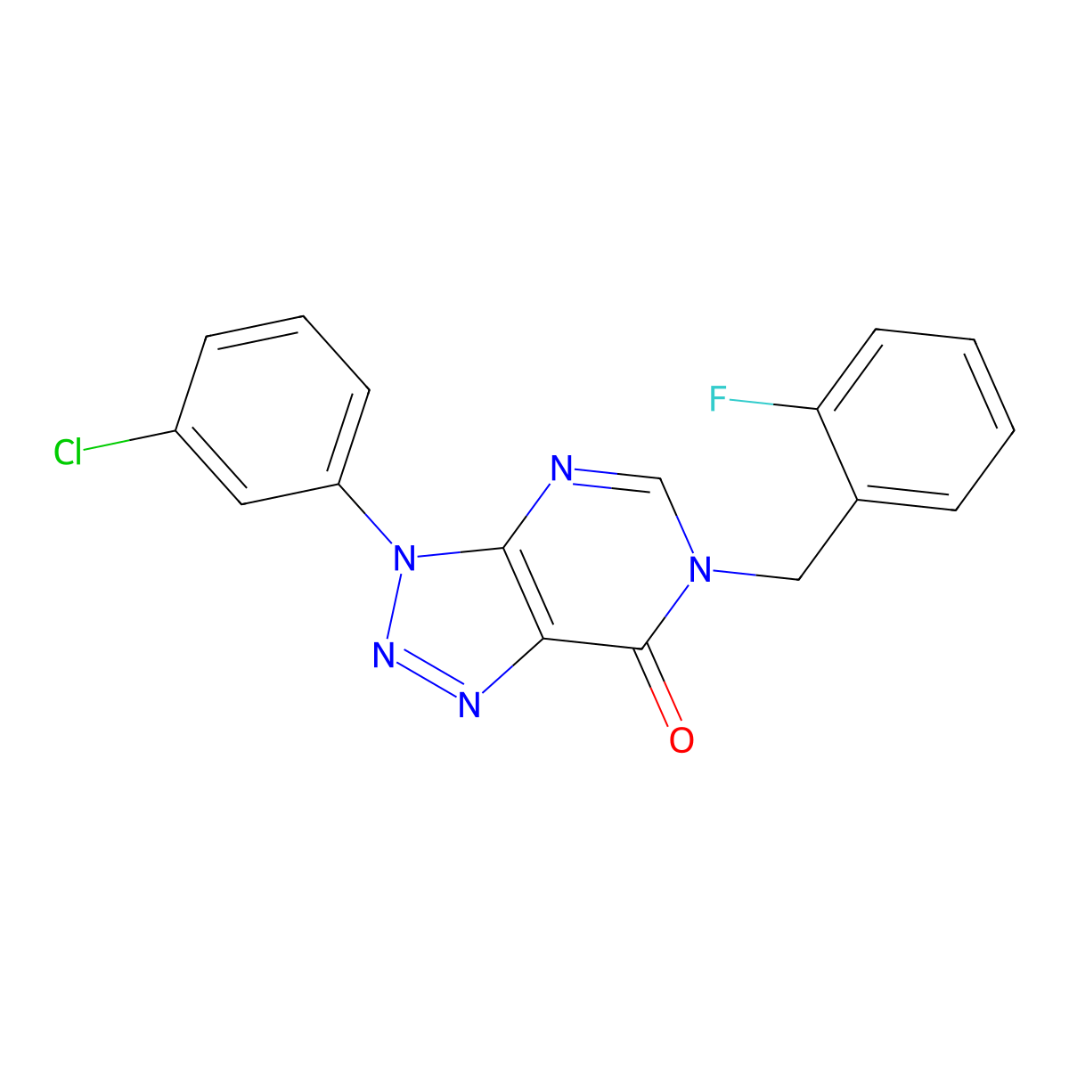 3-(3-chlorophenyl)-6-[(2-fluorophenyl)methyl]-3H,6H,7H-[1,2,3]triazolo[4,5-d]pyrimidin-7-one molecular structure, CAS 847385-10-8
