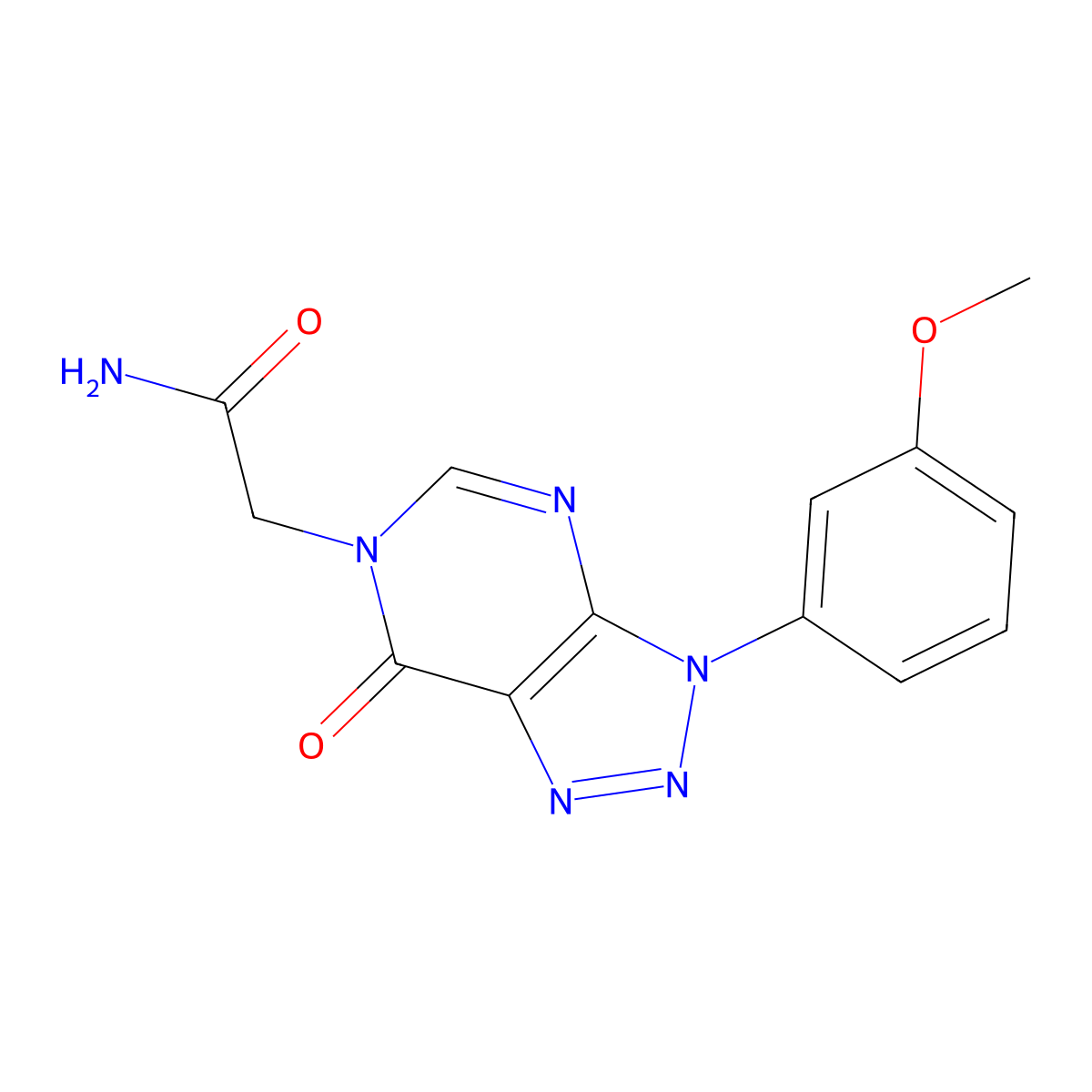 2-(3-(3-methoxyphenyl)-7-oxo-3H-[1,2,3]triazolo[4,5-d]pyrimidin-6(7H)-yl)acetamide molecular structure, CAS 847385-31-3