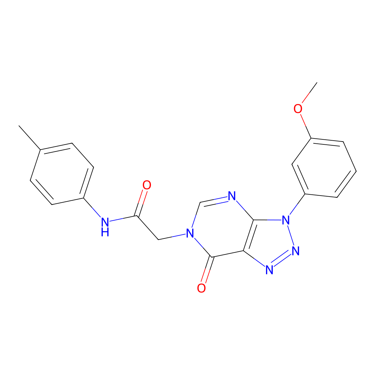 2-(3-(3-methoxyphenyl)-7-oxo-3H-[1,2,3]triazolo[4,5-d]pyrimidin-6(7H)-yl)-N-(p-tolyl)acetamide molecular structure, CAS 847385-37-9