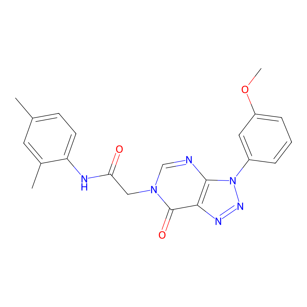 N-(2,4-dimethylphenyl)-2-(3-(3-methoxyphenyl)-7-oxo-3H-[1,2,3]triazolo[4,5-d]pyrimidin-6(7H)-yl)acetamide molecular structure, CAS 847385-43-7