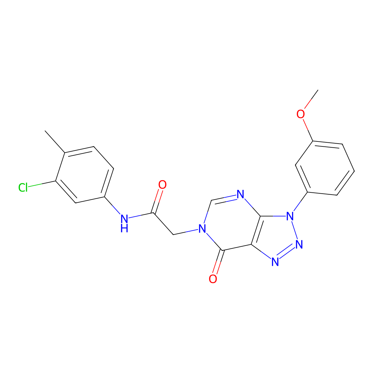 N-(3-chloro-4-methylphenyl)-2-(3-(3-methoxyphenyl)-7-oxo-3H-[1,2,3]triazolo[4,5-d]pyrimidin-6(7H)-yl)acetamide molecular structure, CAS 847385-57-3