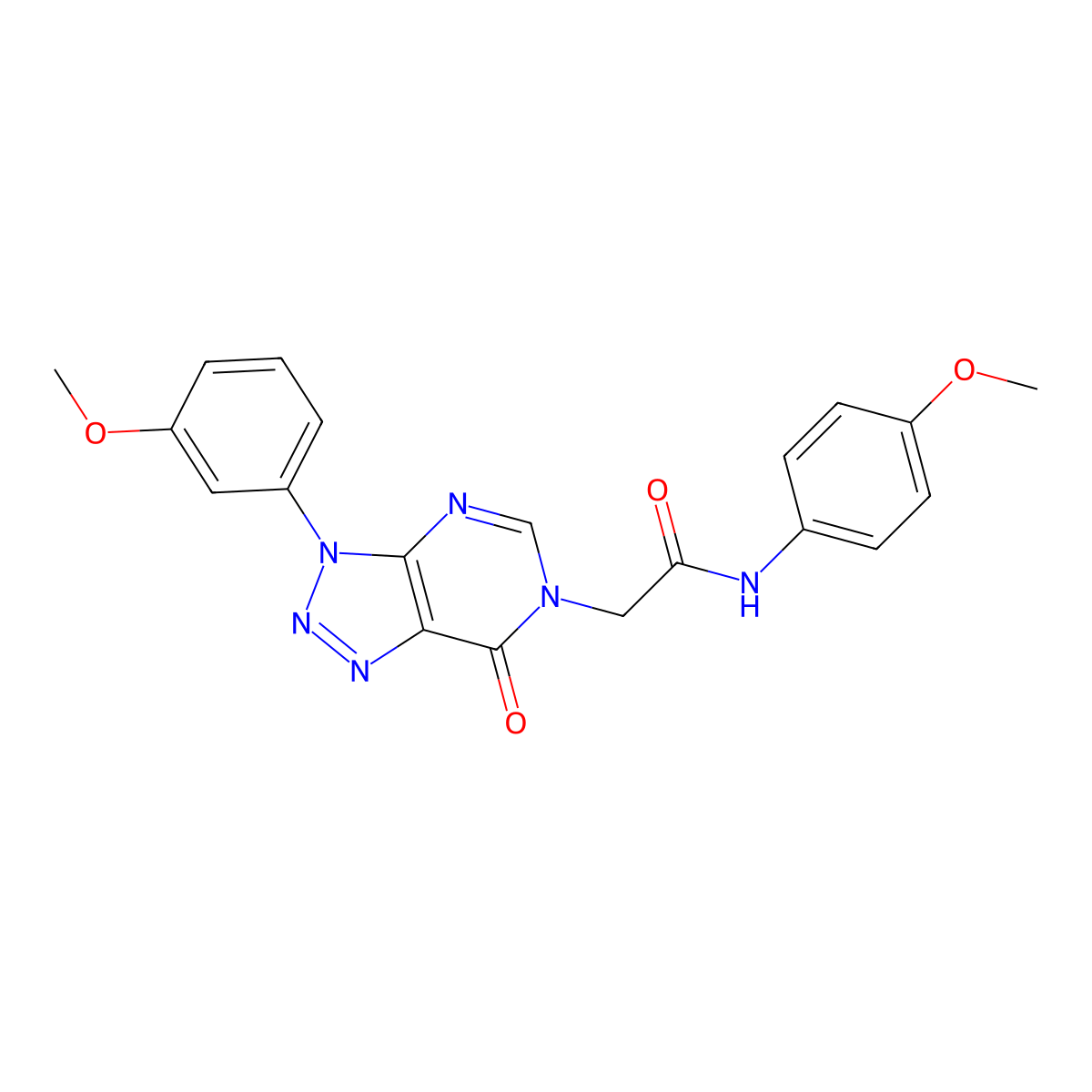 N-(4-methoxyphenyl)-2-[3-(3-methoxyphenyl)-7-oxo-3H,6H,7H-[1,2,3]triazolo[4,5-d]pyrimidin-6-yl]acetamide molecular structure, CAS 847385-60-8