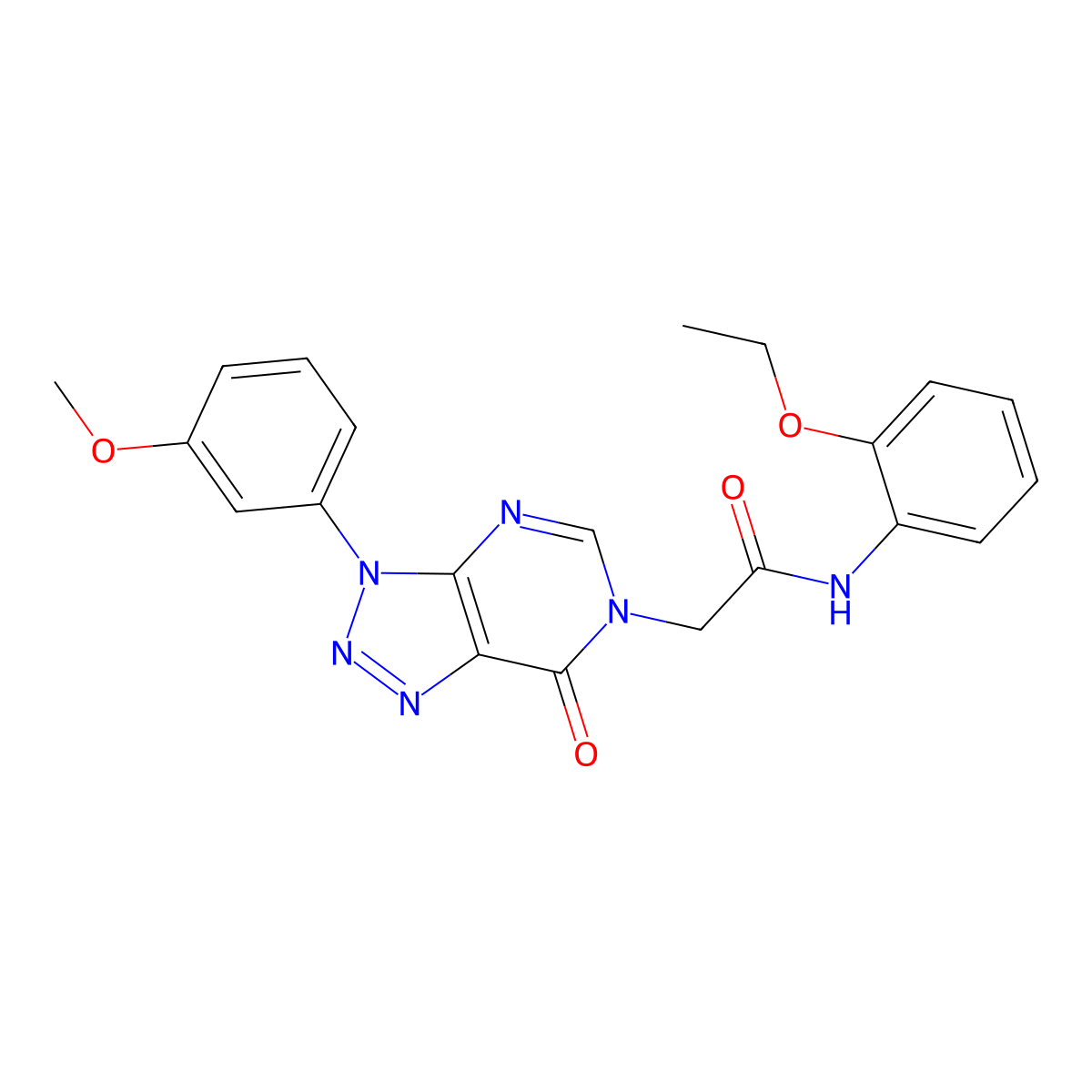 N-(2-ethoxyphenyl)-2-[3-(3-methoxyphenyl)-7-oxotriazolo[4,5-d]pyrimidin-6-yl]acetamide molecular structure, CAS 847385-61-9