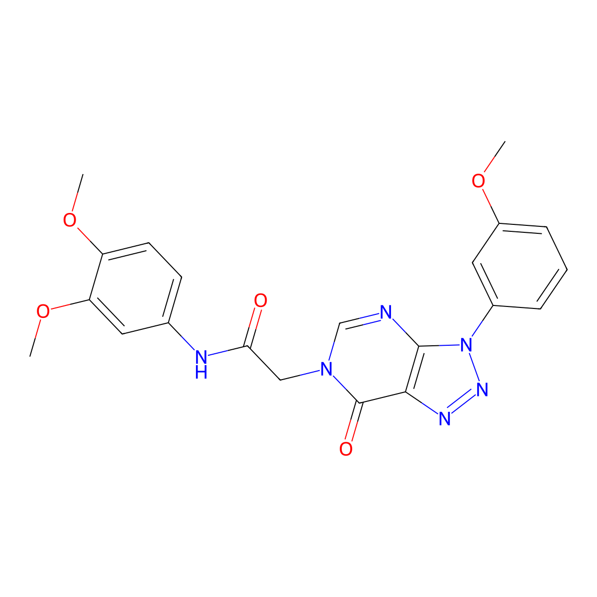 N-(3,4-dimethoxyphenyl)-2-[3-(3-methoxyphenyl)-7-oxo-3H,6H,7H-[1,2,3]triazolo[4,5-d]pyrimidin-6-yl]acetamide molecular structure, CAS 847385-65-3