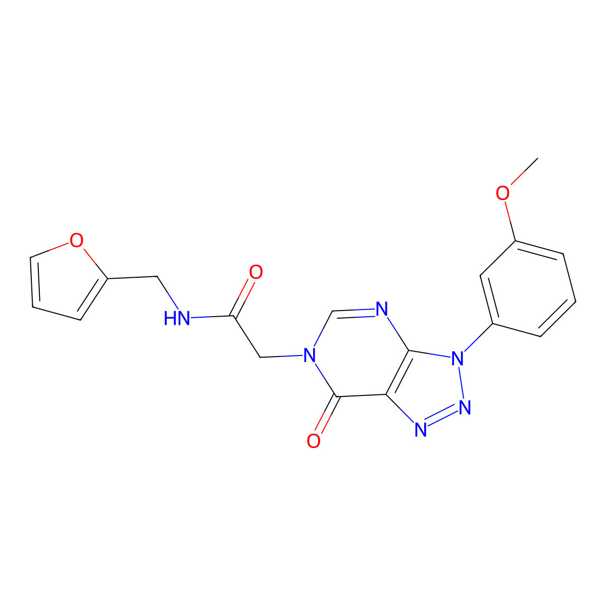 N-(furan-2-ylmethyl)-2-(3-(3-methoxyphenyl)-7-oxo-3H-[1,2,3]triazolo[4,5-d]pyrimidin-6(7H)-yl)acetamide molecular structure, CAS 847385-78-8