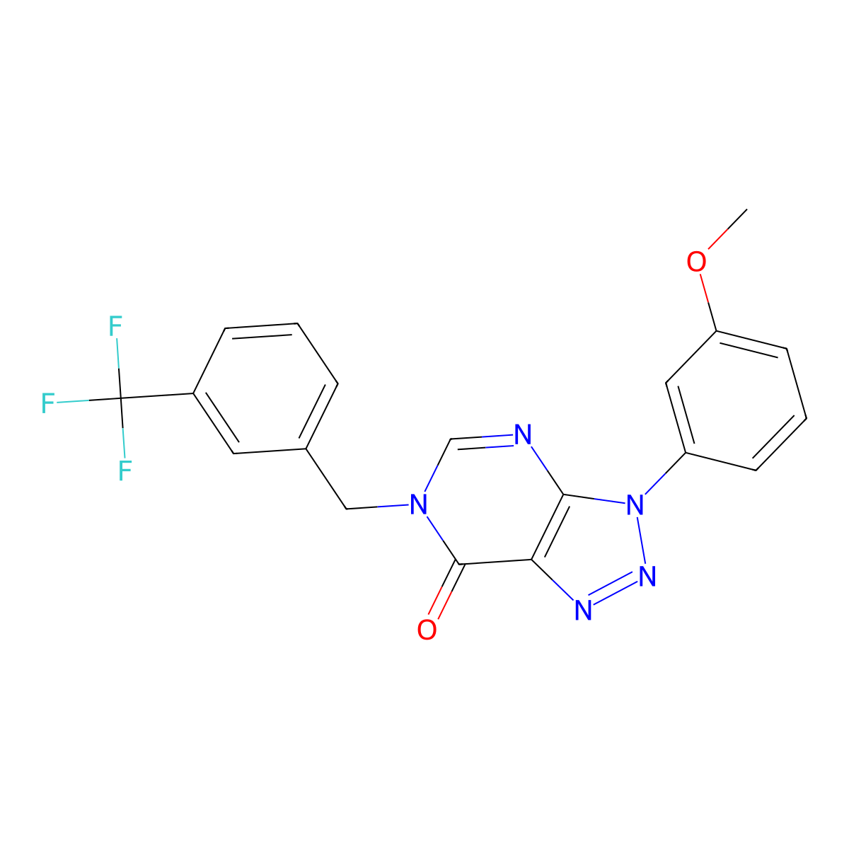 3-(3-methoxyphenyl)-6-(3-(trifluoromethyl)benzyl)-3H-[1,2,3]triazolo[4,5-d]pyrimidin-7(6H)-one molecular structure, CAS 847385-90-4