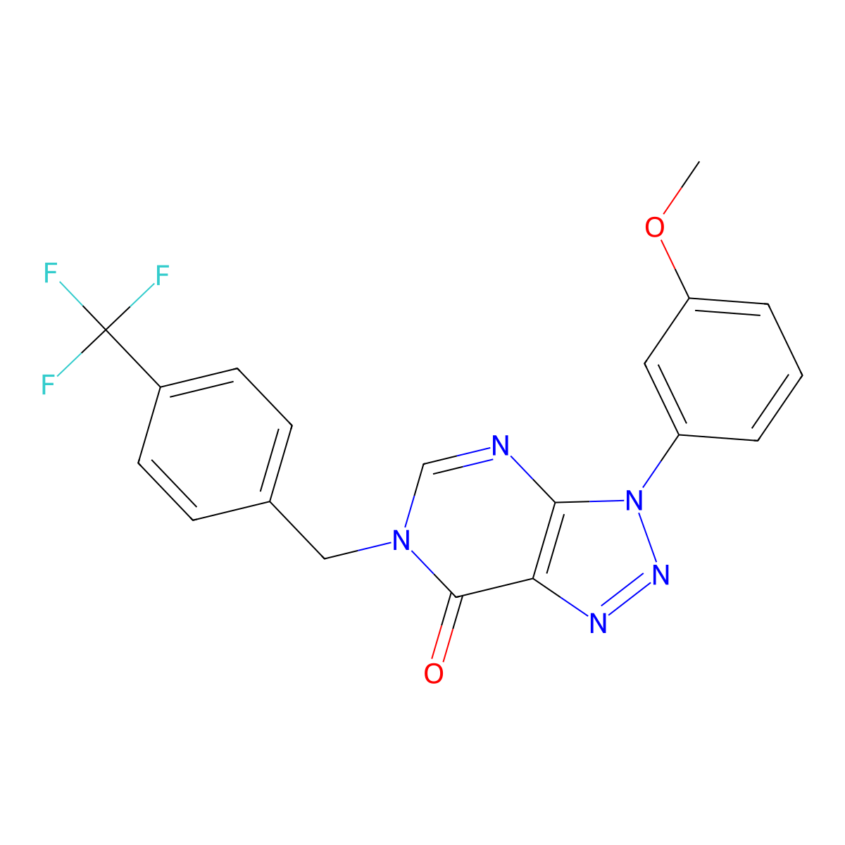 3-(3-methoxyphenyl)-6-(4-(trifluoromethyl)benzyl)-3H-[1,2,3]triazolo[4,5-d]pyrimidin-7(6H)-one molecular structure, CAS 847385-91-5