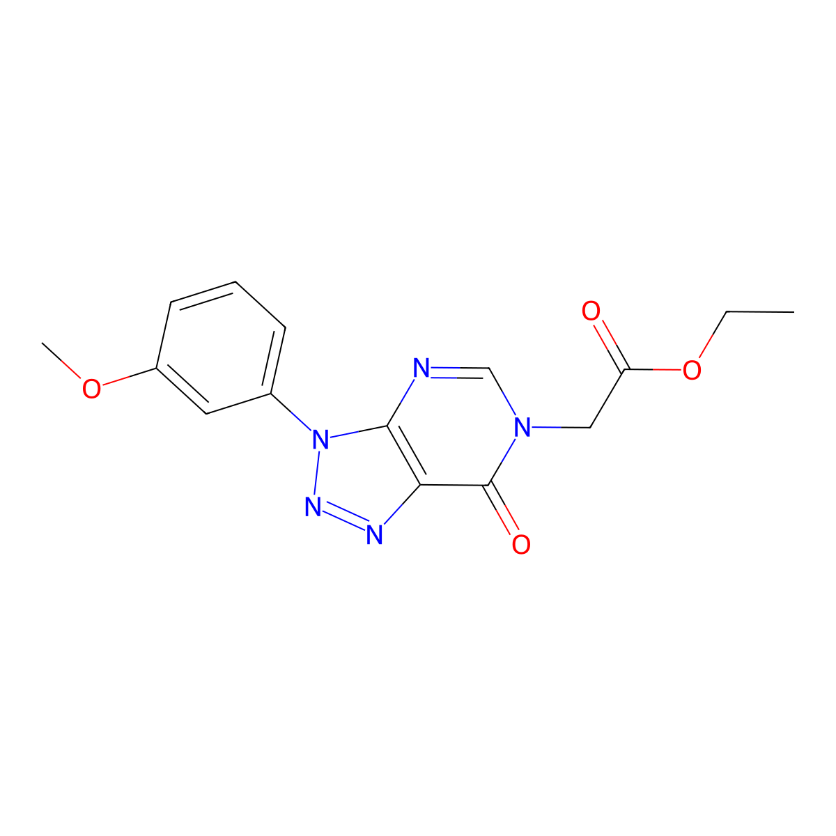 ethyl [3-(3-methoxyphenyl)-7-oxo-3,7-dihydro-6H-[1,2,3]triazolo[4,5-d]pyrimidin-6-yl]acetate molecular structure, CAS 847385-94-8