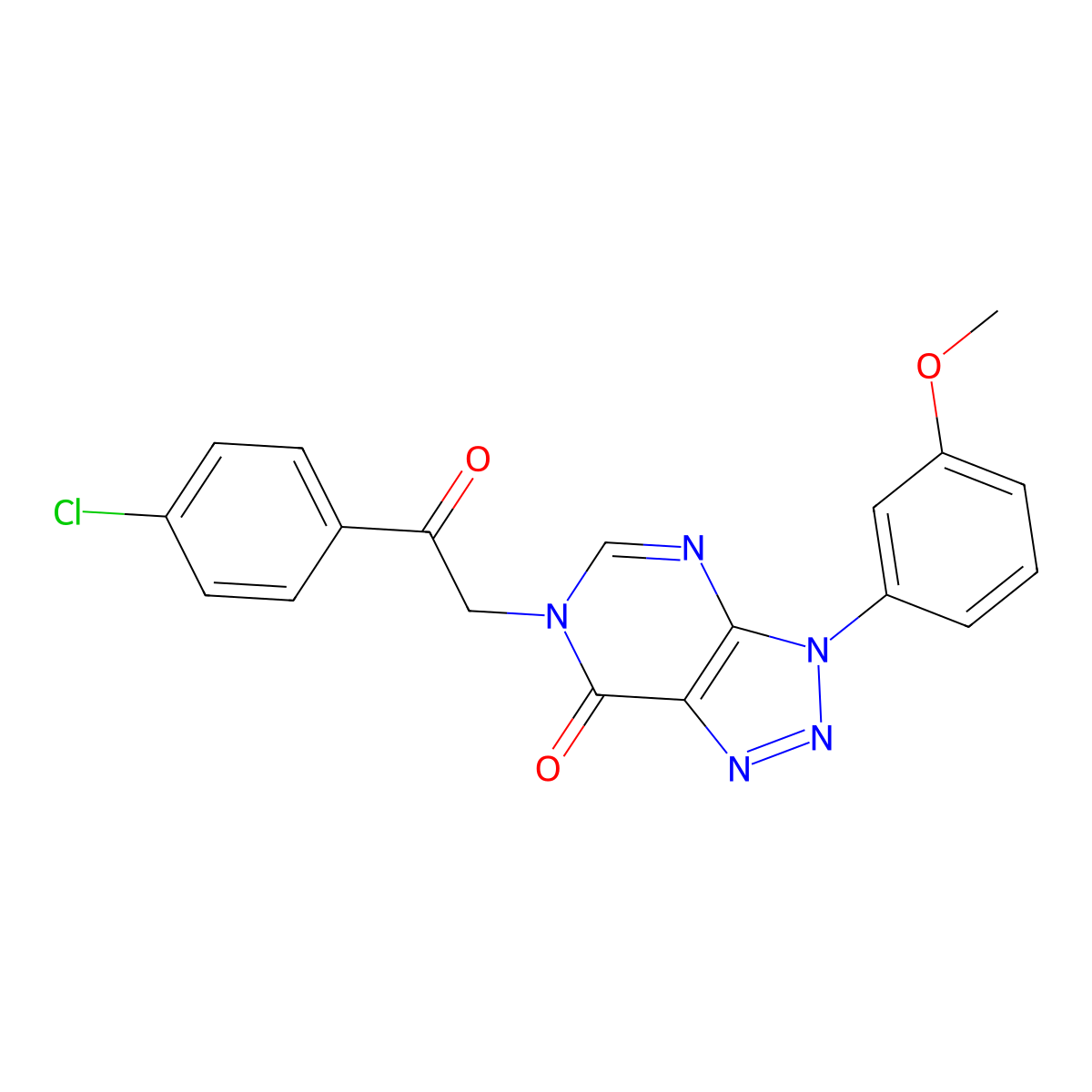 6-(2-(4-chlorophenyl)-2-oxoethyl)-3-(3-methoxyphenyl)-3H-[1,2,3]triazolo[4,5-d]pyrimidin-7(6H)-one molecular structure, CAS 847386-41-8