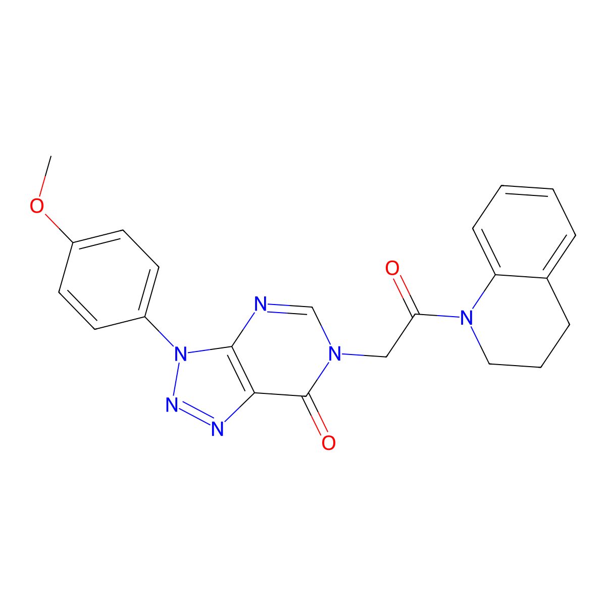 6-[2-(3,4-dihydro-2H-quinolin-1-yl)-2-oxoethyl]-3-(4-methoxyphenyl)triazolo[4,5-d]pyrimidin-7-one molecular structure, CAS 847386-64-5
