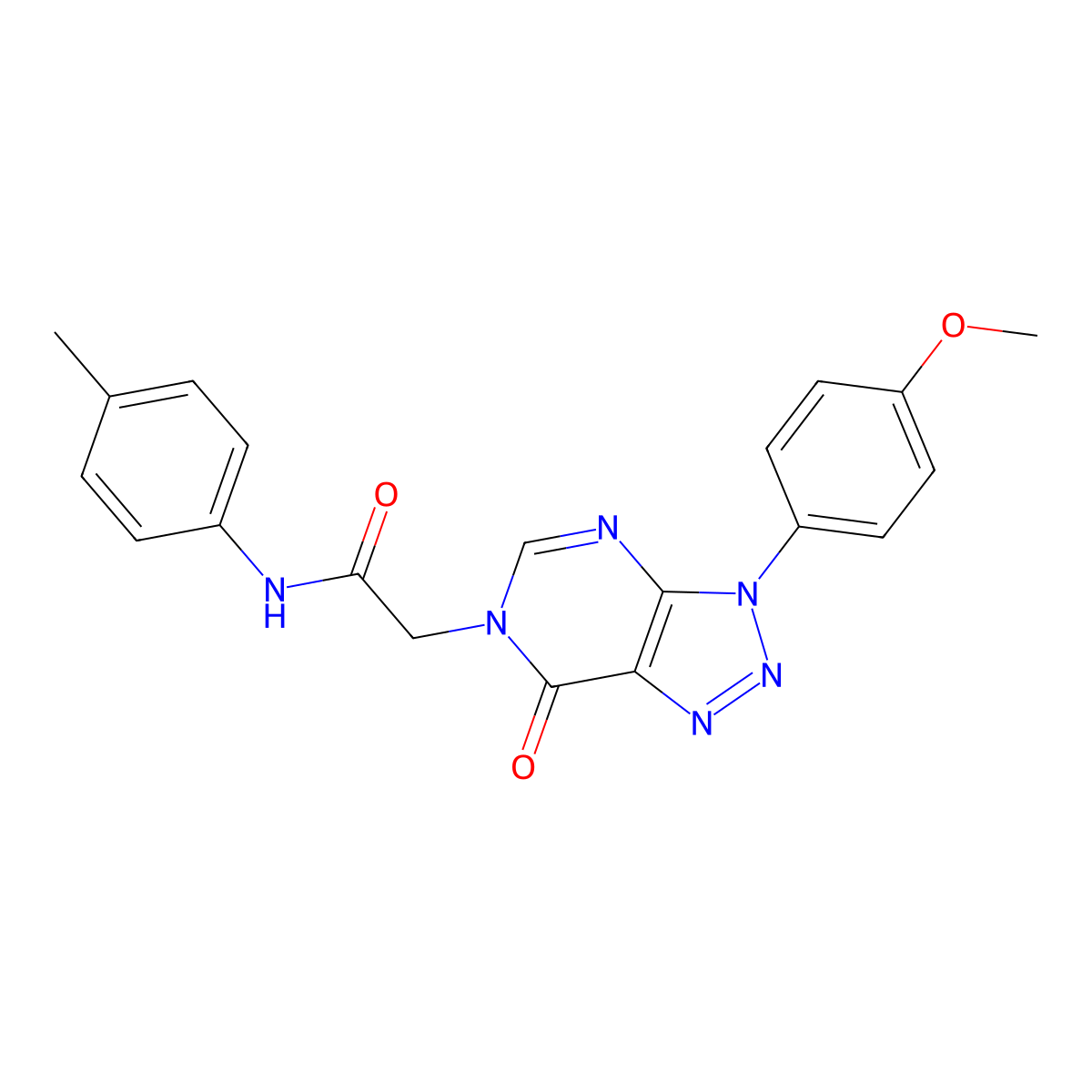 2-(3-(4-methoxyphenyl)-7-oxo-3H-[1,2,3]triazolo[4,5-d]pyrimidin-6(7H)-yl)-N-(p-tolyl)acetamide molecular structure, CAS 847386-76-9