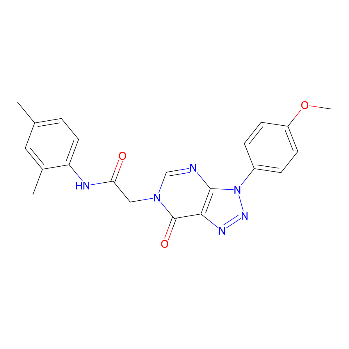 N-(2,4-dimethylphenyl)-2-(3-(4-methoxyphenyl)-7-oxo-3H-[1,2,3]triazolo[4,5-d]pyrimidin-6(7H)-yl)acetamide molecular structure, CAS 847386-79-2