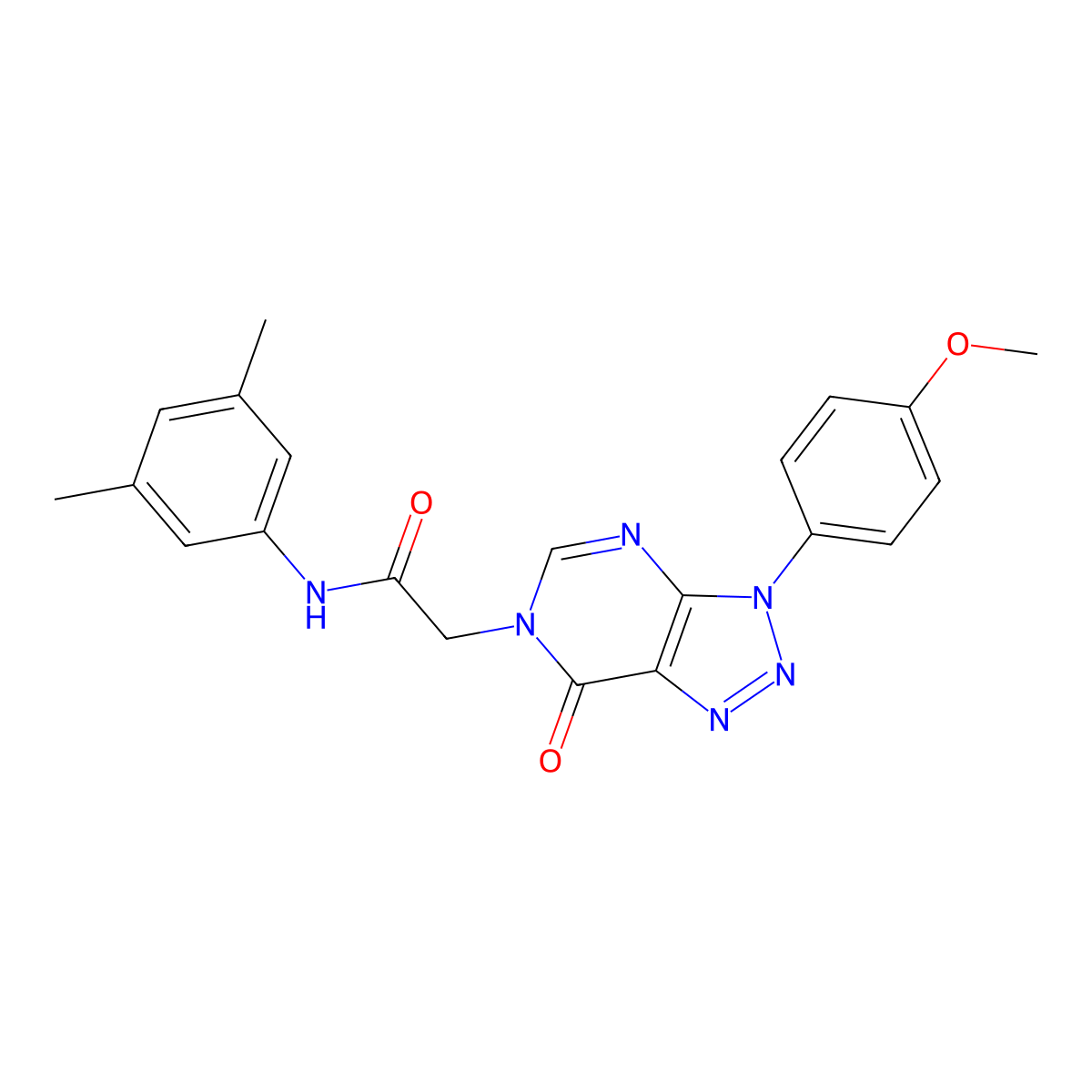 N-(3,5-dimethylphenyl)-2-(3-(4-methoxyphenyl)-7-oxo-3H-[1,2,3]triazolo[4,5-d]pyrimidin-6(7H)-yl)acetamide molecular structure, CAS 847386-80-5