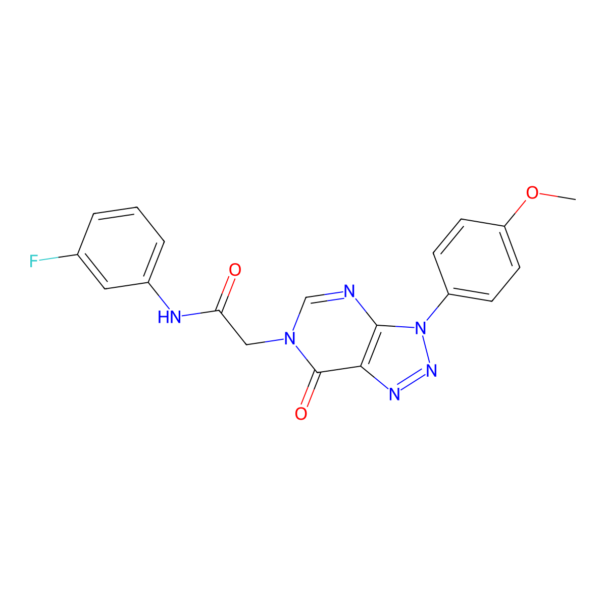 N-(3-fluorophenyl)-2-[3-(4-methoxyphenyl)-7-oxo-3H,6H,7H-[1,2,3]triazolo[4,5-d]pyrimidin-6-yl]acetamide molecular structure, CAS 847386-85-0