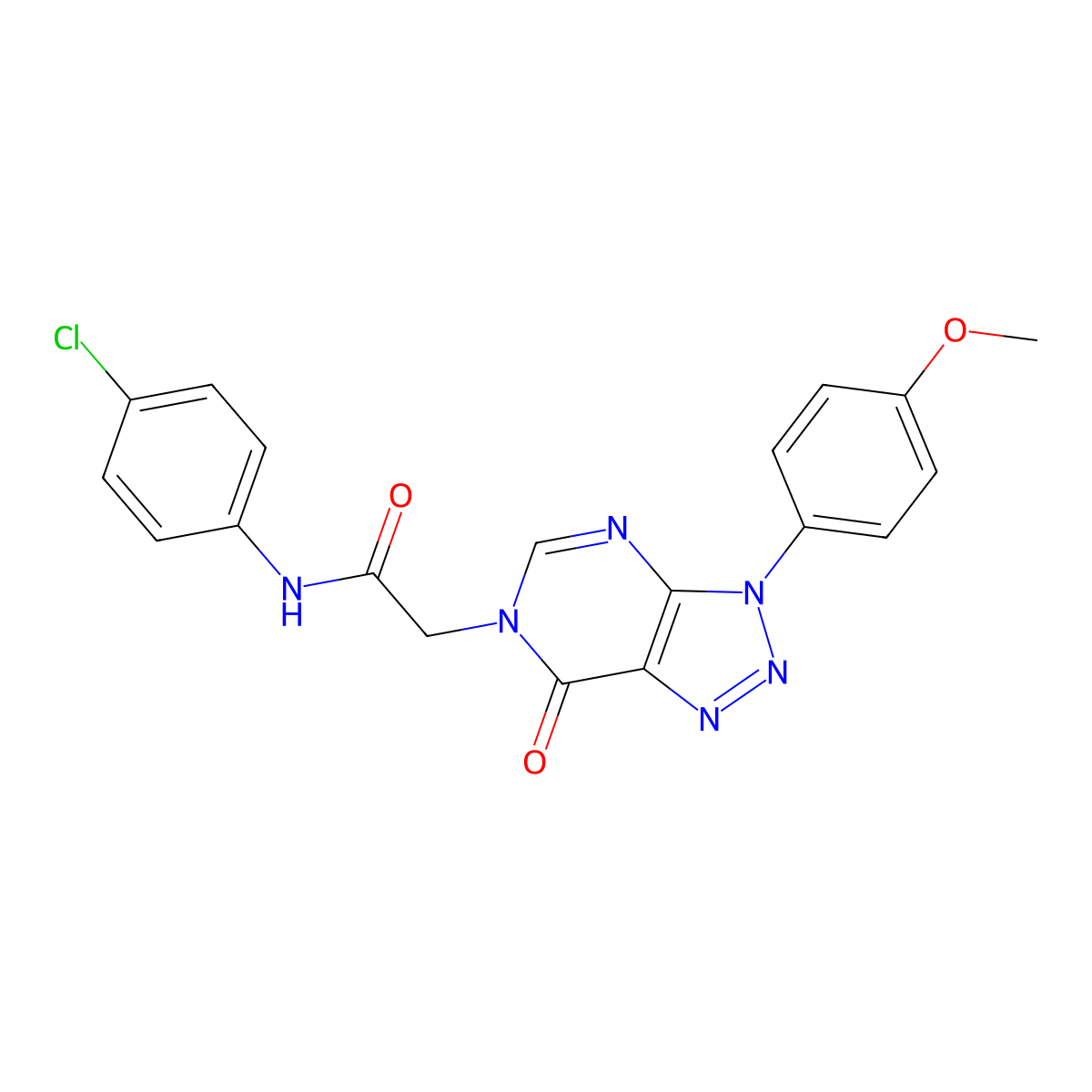N-(4-chlorophenyl)-2-(3-(4-methoxyphenyl)-7-oxo-3H-[1,2,3]triazolo[4,5-d]pyrimidin-6(7H)-yl)acetamide molecular structure, CAS 847386-88-3