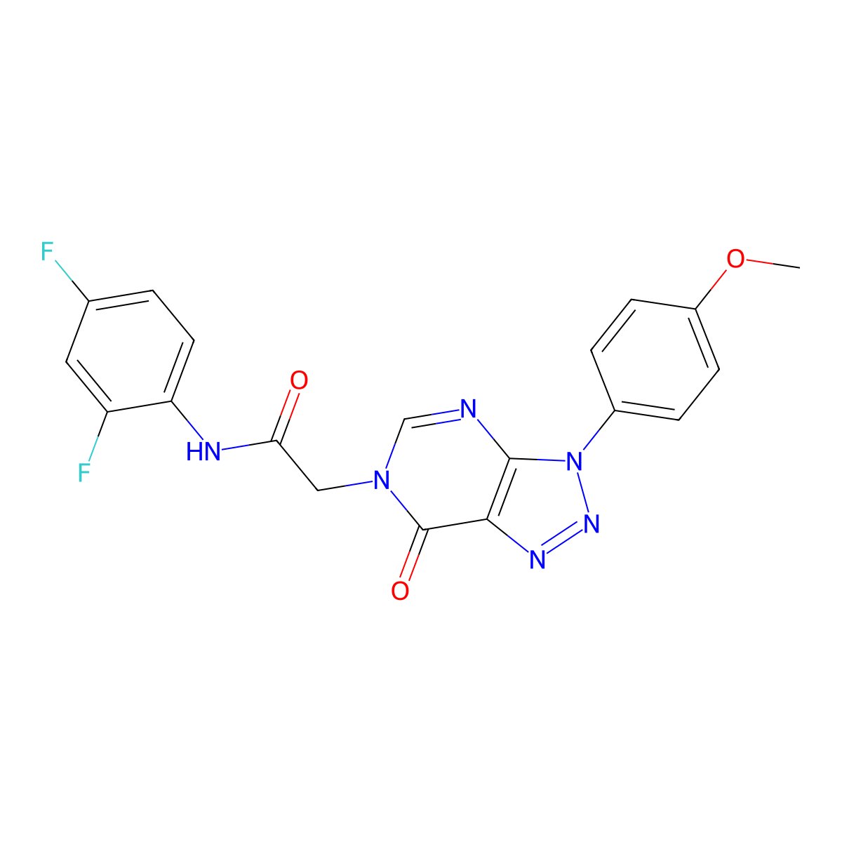 N-(2,4-difluorophenyl)-2-(3-(4-methoxyphenyl)-7-oxo-3H-[1,2,3]triazolo[4,5-d]pyrimidin-6(7H)-yl)acetamide molecular structure, CAS 847386-90-7