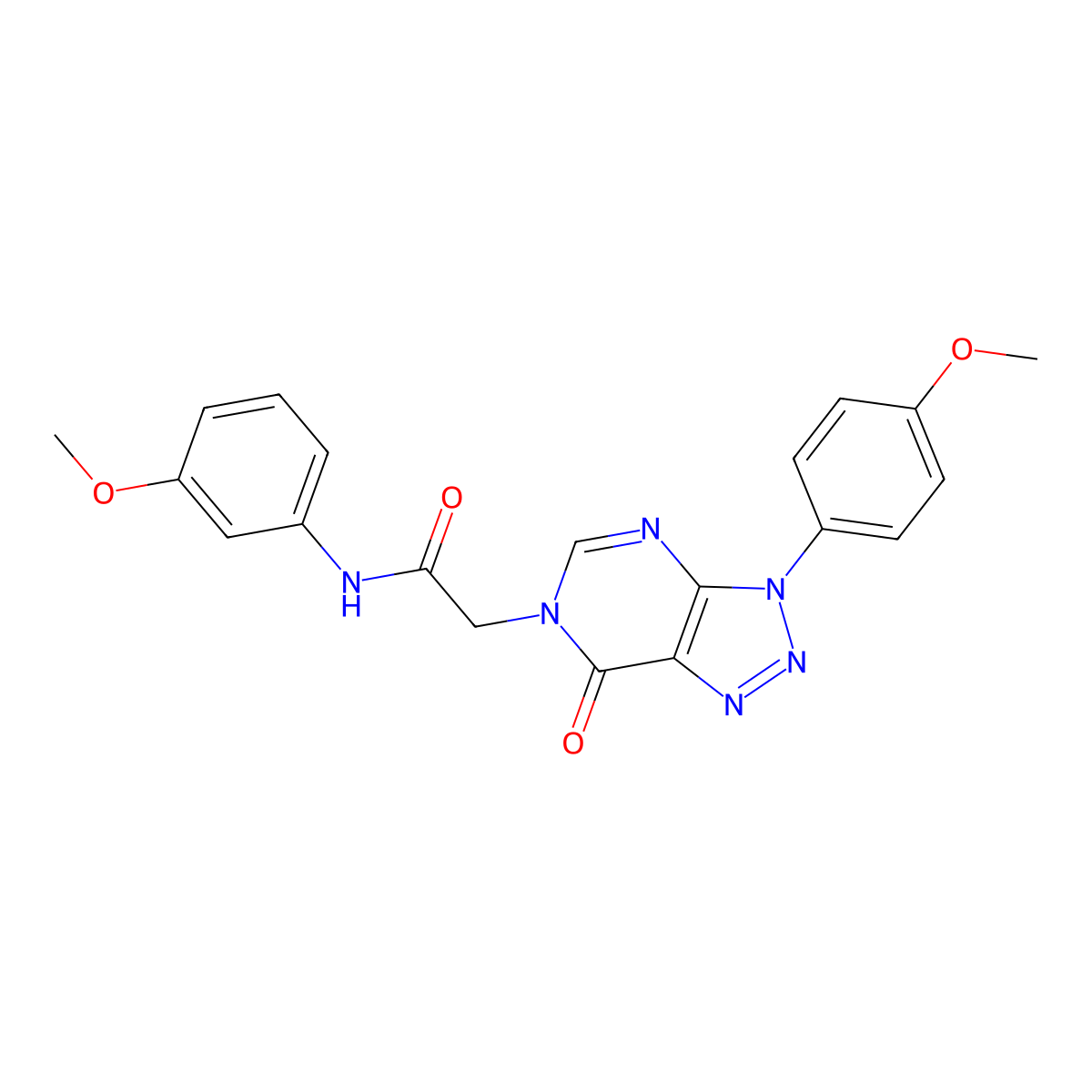 N-(3-methoxyphenyl)-2-(3-(4-methoxyphenyl)-7-oxo-3H-[1,2,3]triazolo[4,5-d]pyrimidin-6(7H)-yl)acetamide molecular structure, CAS 847386-93-0