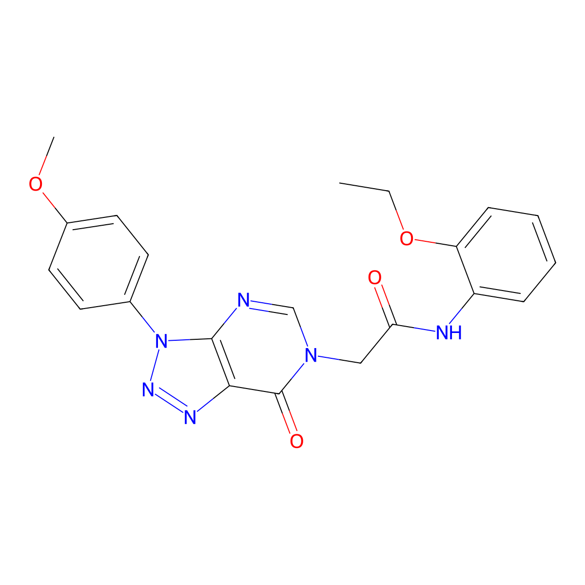 N-(2-ethoxyphenyl)-2-[3-(4-methoxyphenyl)-7-oxo-3H,6H,7H-[1,2,3]triazolo[4,5-d]pyrimidin-6-yl]acetamide molecular structure, CAS 847386-95-2