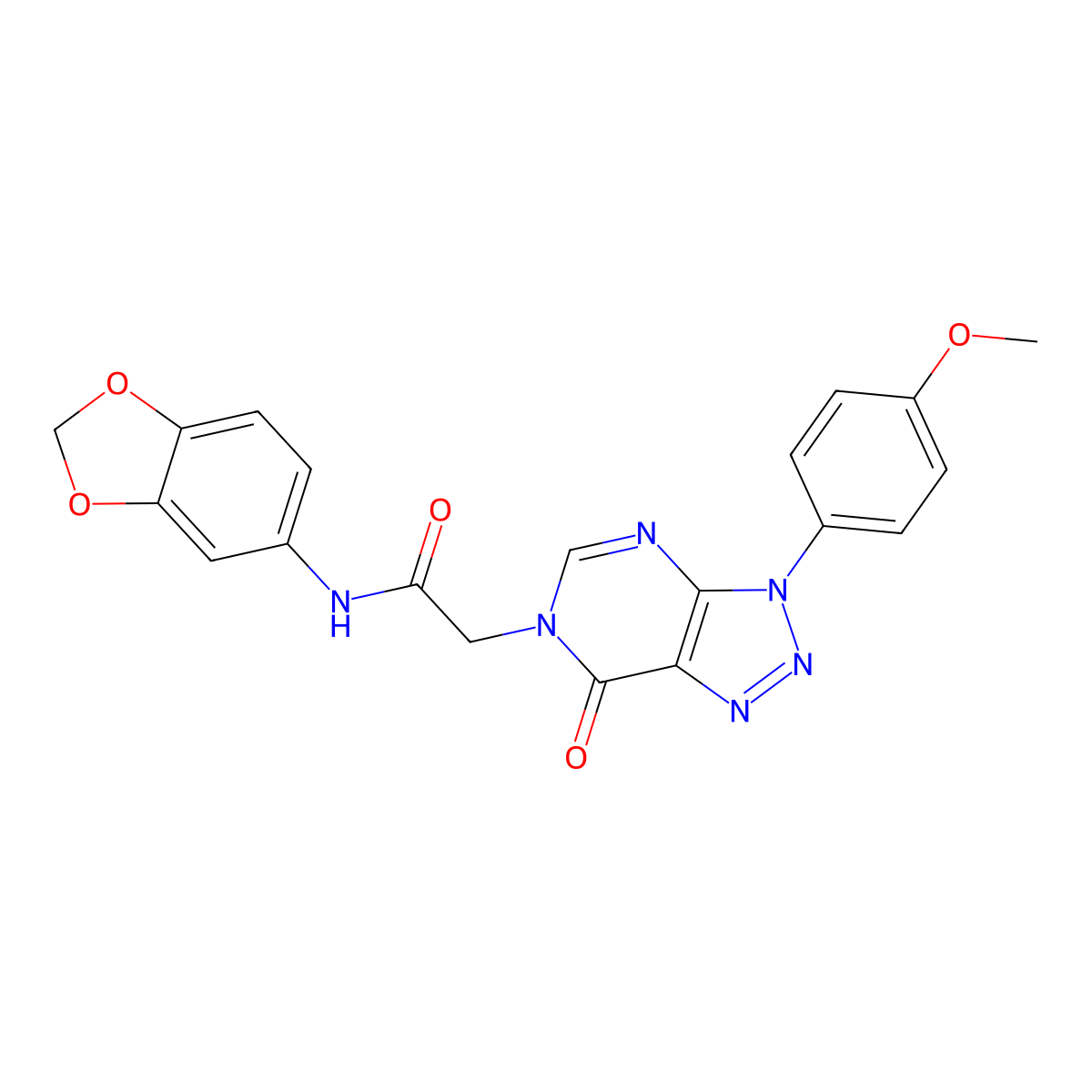 N-(benzo[d][1,3]dioxol-5-yl)-2-(3-(4-methoxyphenyl)-7-oxo-3H-[1,2,3]triazolo[4,5-d]pyrimidin-6(7H)-yl)acetamide molecular structure, CAS 847387-00-2