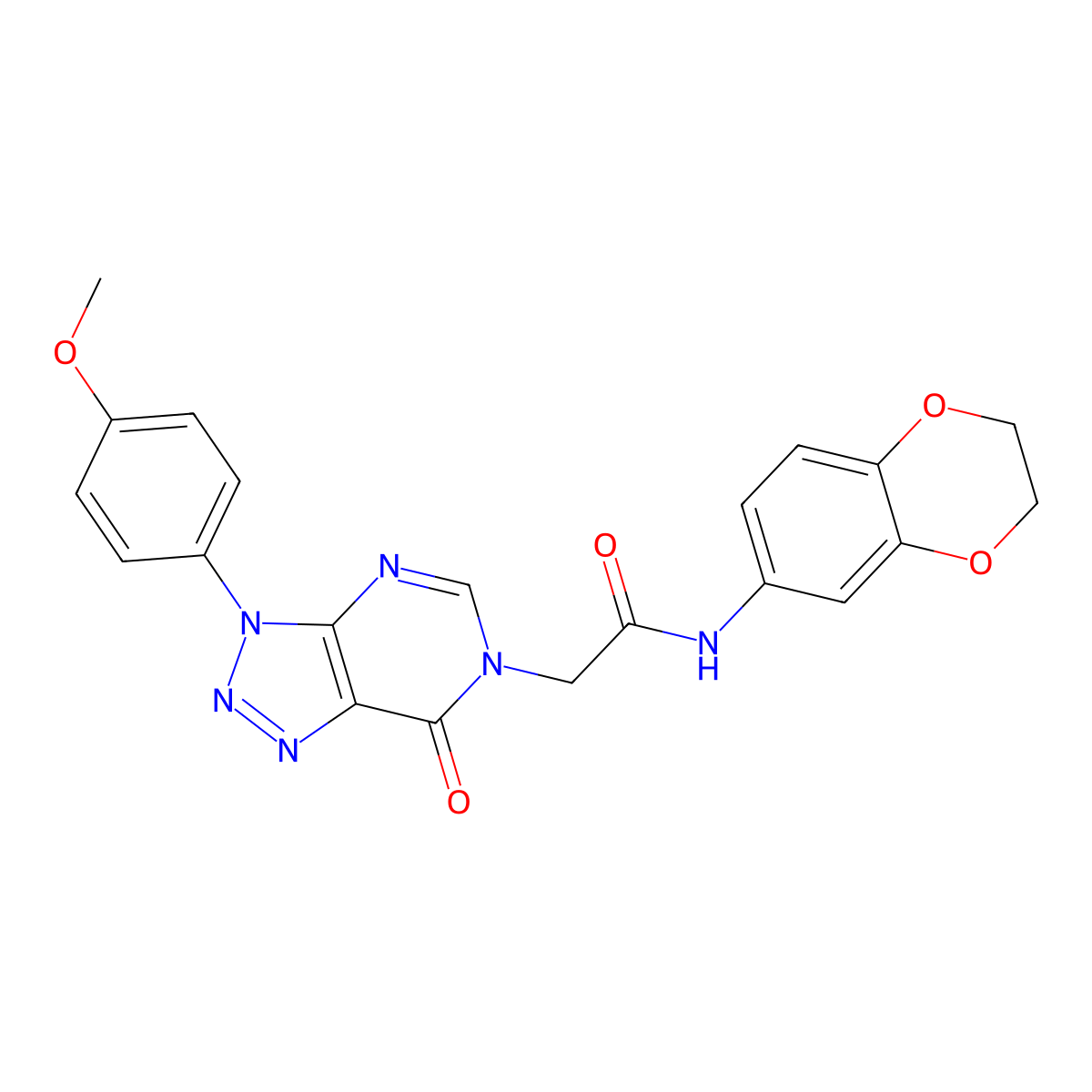 N-(2,3-dihydrobenzo[b][1,4]dioxin-6-yl)-2-(3-(4-methoxyphenyl)-7-oxo-3H-[1,2,3]triazolo[4,5-d]pyrimidin-6(7H)-yl)acetamide molecular structure, CAS 847387-01-3