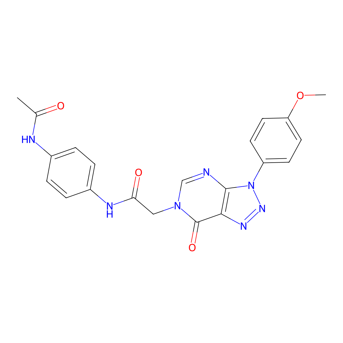 N-(4-acetamidophenyl)-2-[3-(4-methoxyphenyl)-7-oxo-3H,6H,7H-[1,2,3]triazolo[4,5-d]pyrimidin-6-yl]acetamide molecular structure, CAS 847387-08-0