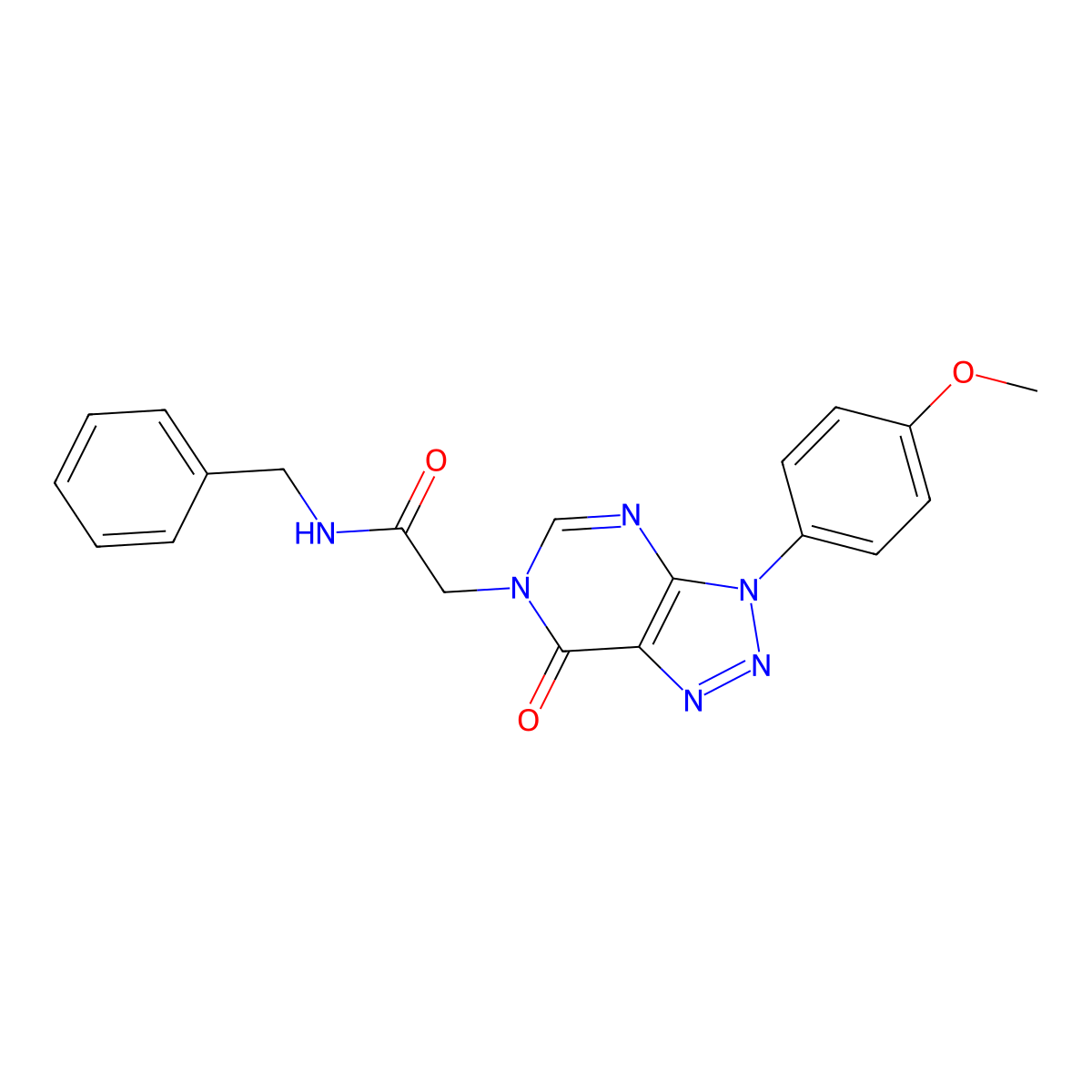 N-benzyl-2-(3-(4-methoxyphenyl)-7-oxo-3H-[1,2,3]triazolo[4,5-d]pyrimidin-6(7H)-yl)acetamide molecular structure, CAS 847387-12-6