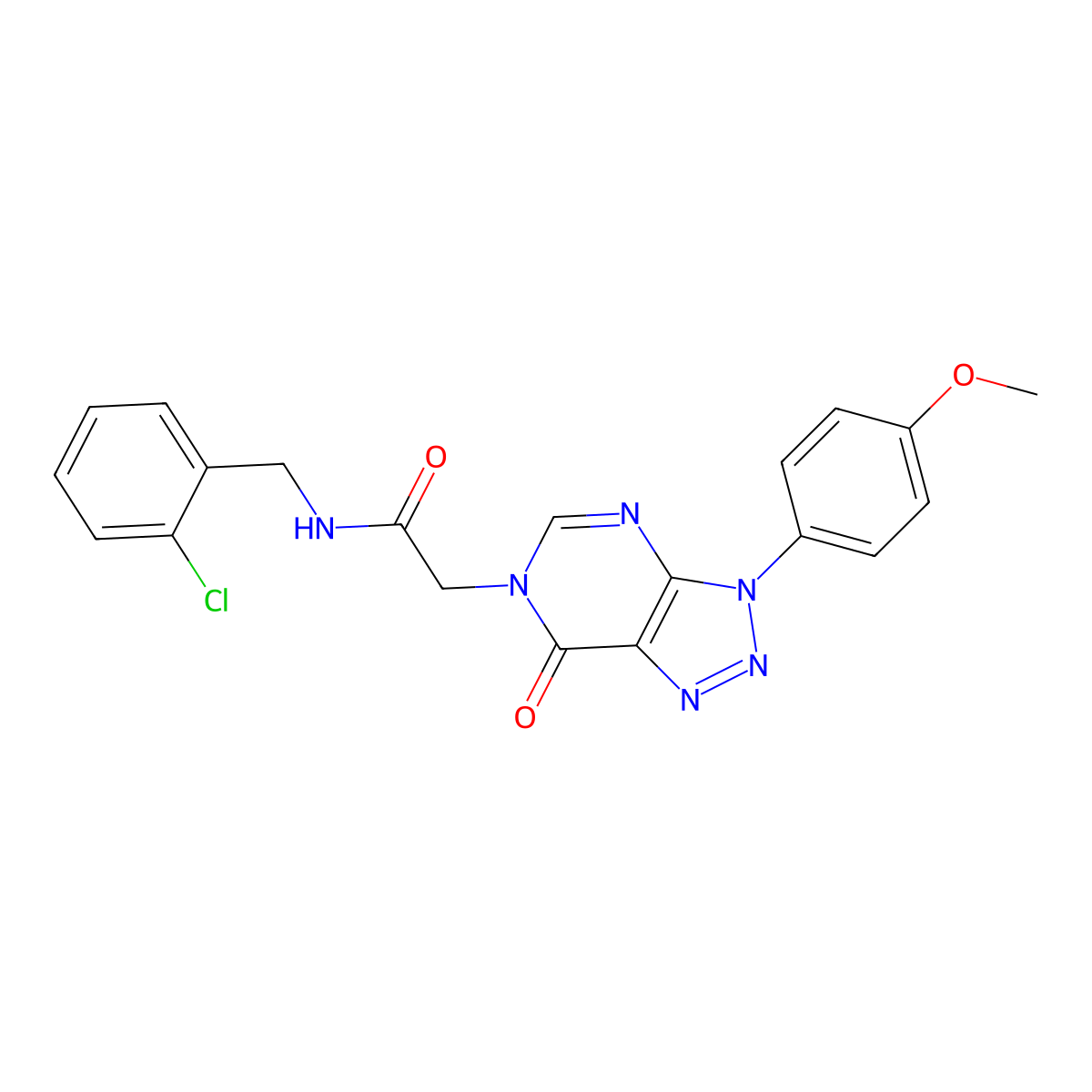 N-(2-chlorobenzyl)-2-[3-(4-methoxyphenyl)-7-oxo-3,7-dihydro-6H-[1,2,3]triazolo[4,5-d]pyrimidin-6-yl]acetamide molecular structure, CAS 847387-15-9
