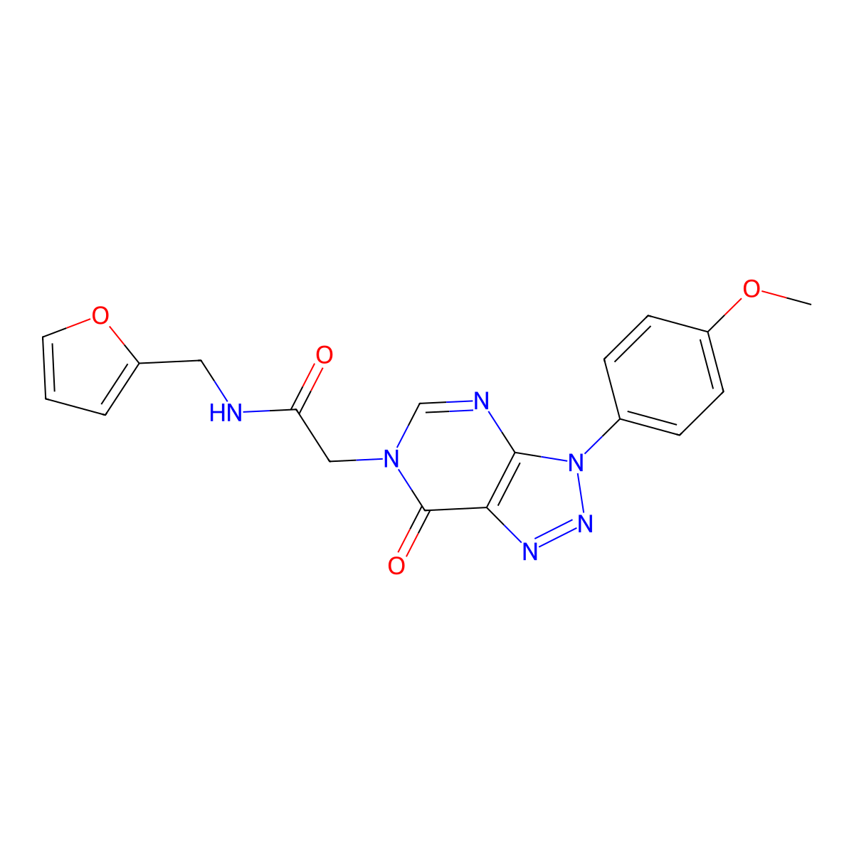 N-[(furan-2-yl)methyl]-2-[3-(4-methoxyphenyl)-7-oxo-3H,6H,7H-[1,2,3]triazolo[4,5-d]pyrimidin-6-yl]acetamide molecular structure, CAS 847387-16-0
