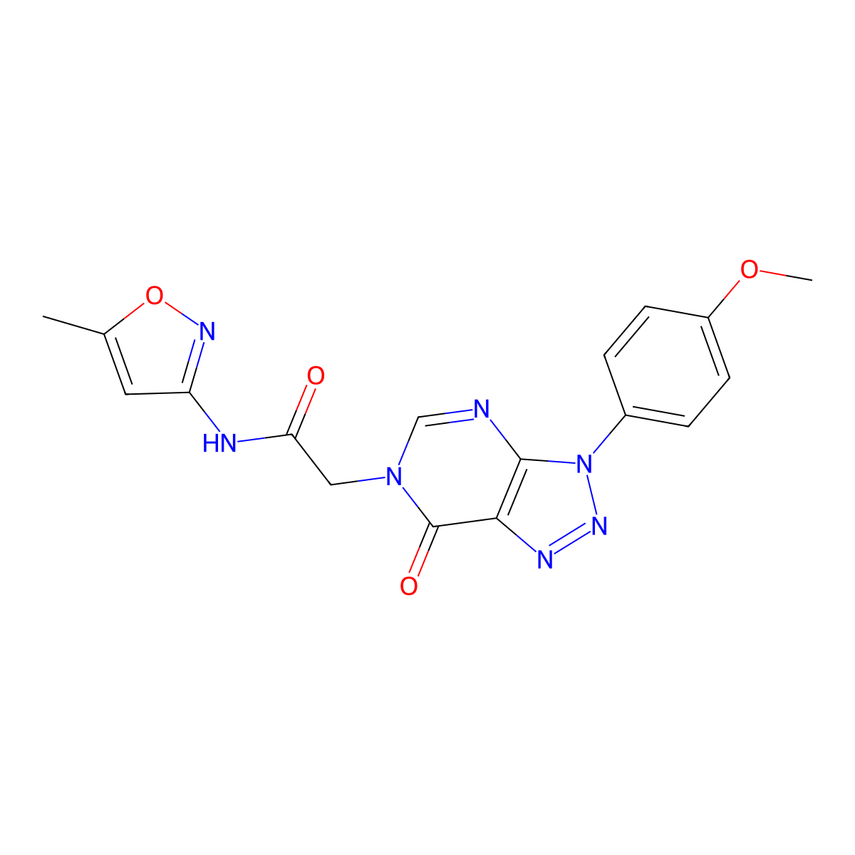 2-(3-(4-methoxyphenyl)-7-oxo-3H-[1,2,3]triazolo[4,5-d]pyrimidin-6(7H)-yl)-N-(5-methylisoxazol-3-yl)acetamide molecular structure, CAS 847387-18-2