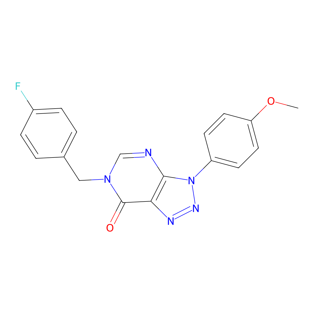 6-[(4-Fluorophenyl)methyl]-3-(4-methoxyphenyl)triazolo[4,5-d]pyrimidin-7-one molecular structure, CAS 847387-20-6