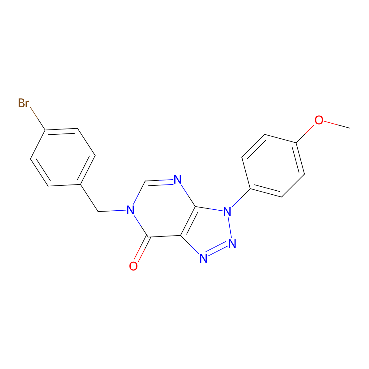 6-(4-bromobenzyl)-3-(4-methoxyphenyl)-3H-[1,2,3]triazolo[4,5-d]pyrimidin-7(6H)-one molecular structure, CAS 847387-21-7