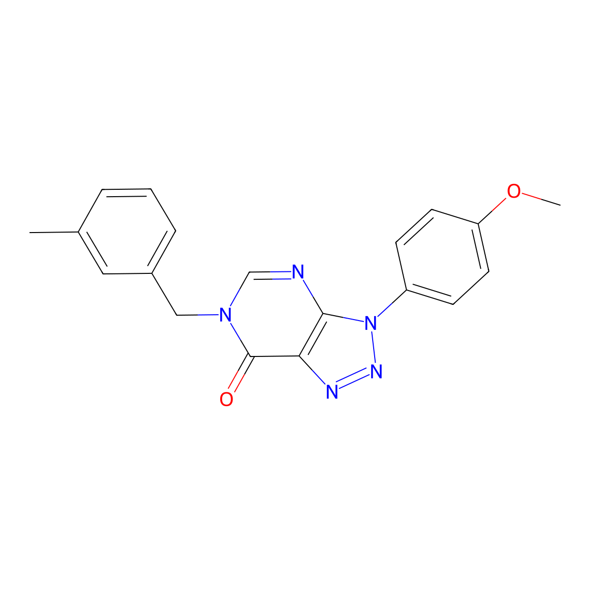 3-(4-methoxyphenyl)-6-(3-methylbenzyl)-3,6-dihydro-7H-[1,2,3]triazolo[4,5-d]pyrimidin-7-one molecular structure, CAS 847387-25-1