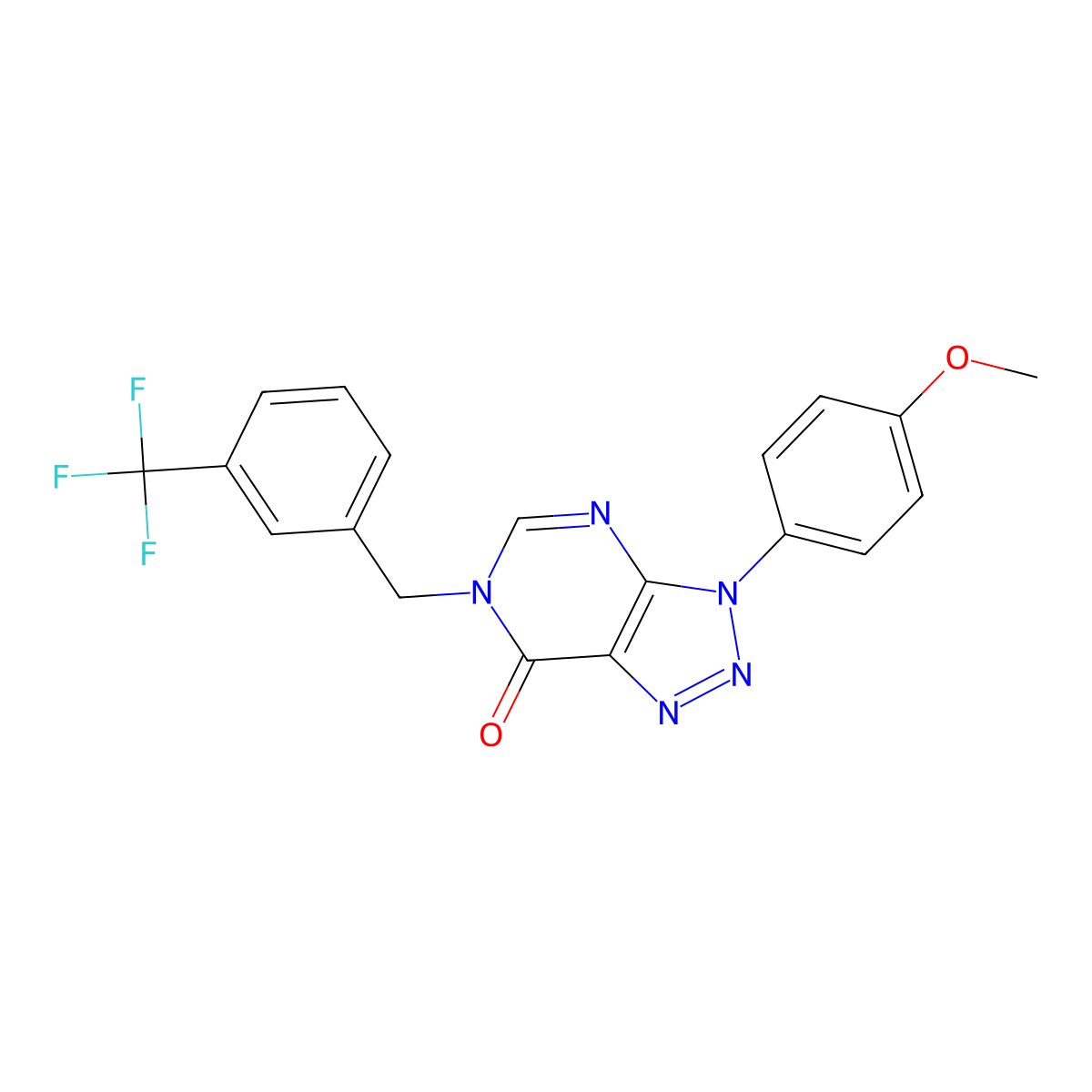 3-(4-Methoxyphenyl)-6-[[3-(trifluoromethyl)phenyl]methyl]triazolo[4,5-d]pyrimidin-7-one molecular structure, CAS 847387-29-5