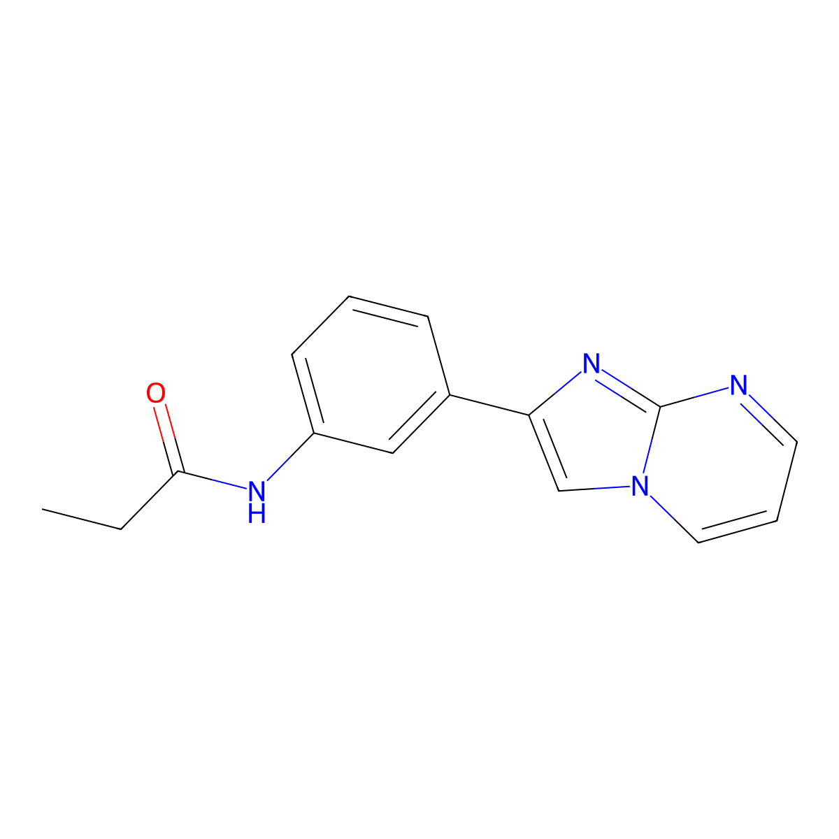 N-(3-imidazo[1,2-a]pyrimidin-2-ylphenyl)propanamide molecular structure, CAS 847387-42-2