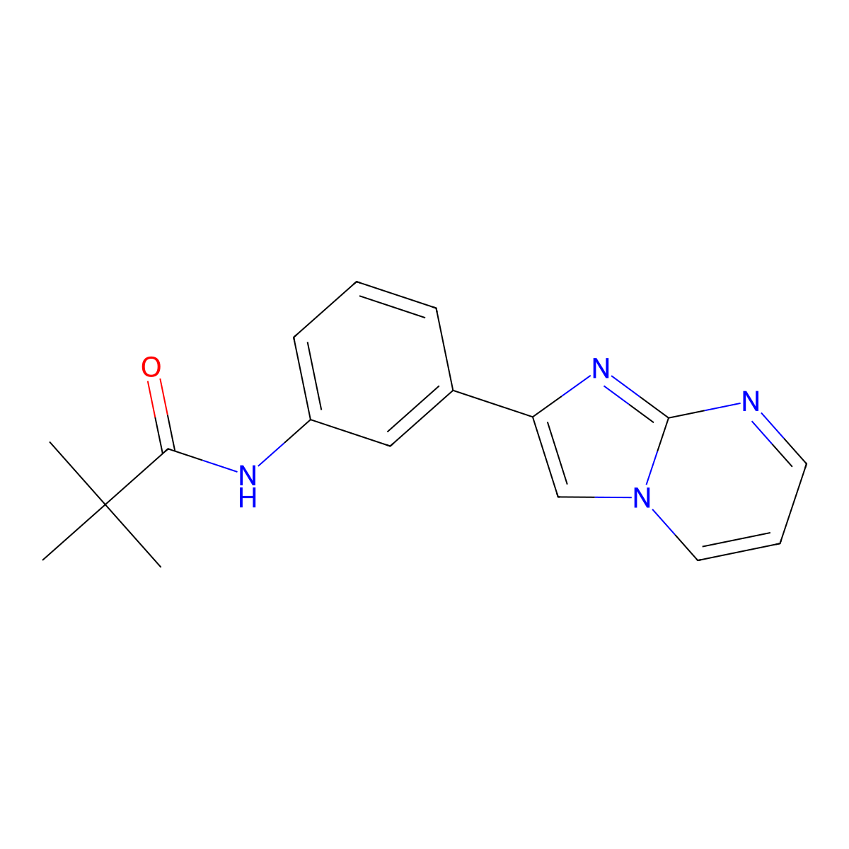 N-(3-(imidazo[1,2-a]pyrimidin-2-yl)phenyl)pivalamide molecular structure, CAS 847387-45-5