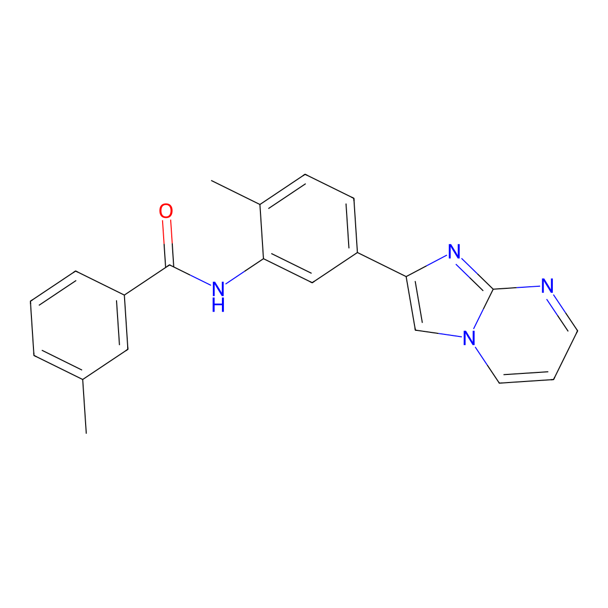 N-(5-{imidazo[1,2-a]pyrimidin-2-yl}-2-methylphenyl)-3-methylbenzamide molecular structure, CAS 847387-75-1