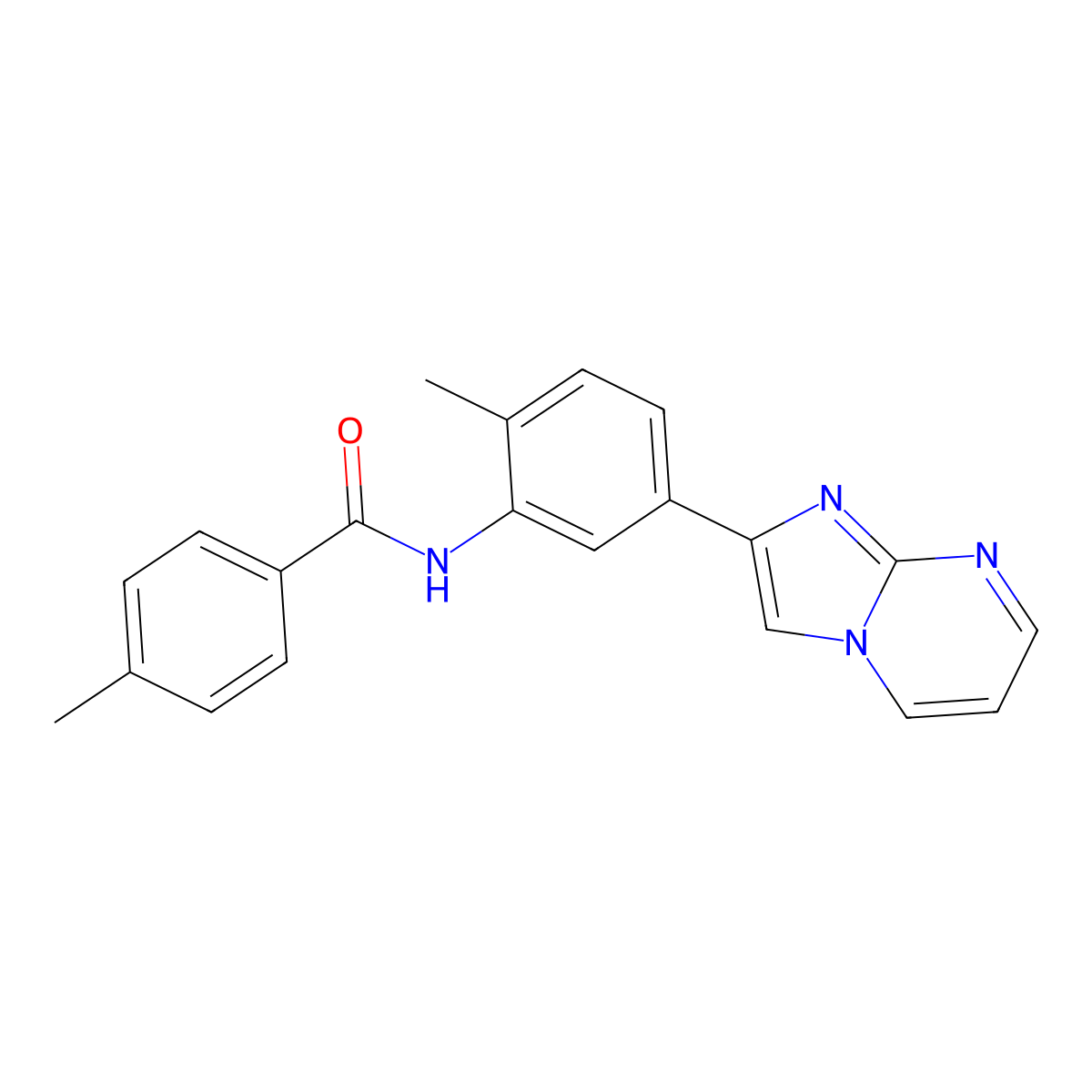 N-(5-{imidazo[1,2-a]pyrimidin-2-yl}-2-methylphenyl)-4-methylbenzamide molecular structure, CAS 847387-76-2