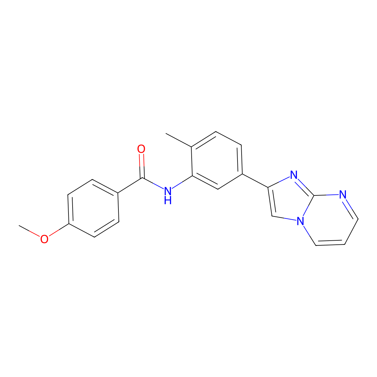 N-(5-{imidazo[1,2-a]pyrimidin-2-yl}-2-methylphenyl)-4-methoxybenzamide molecular structure, CAS 847387-80-8