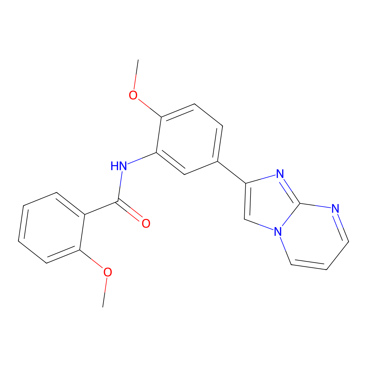 N-(5-{imidazo[1,2-a]pyrimidin-2-yl}-2-methoxyphenyl)-2-methoxybenzamide molecular structure, CAS 847388-03-8