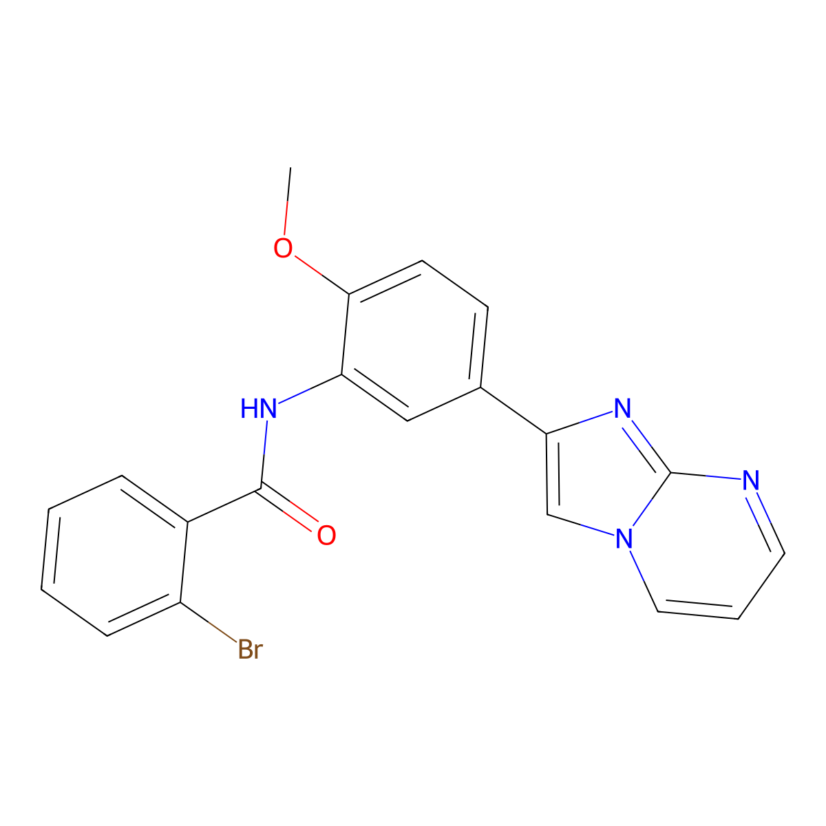 2-bromo-N-(5-(imidazo[1,2-a]pyrimidin-2-yl)-2-methoxyphenyl)benzamide molecular structure, CAS 847388-07-2