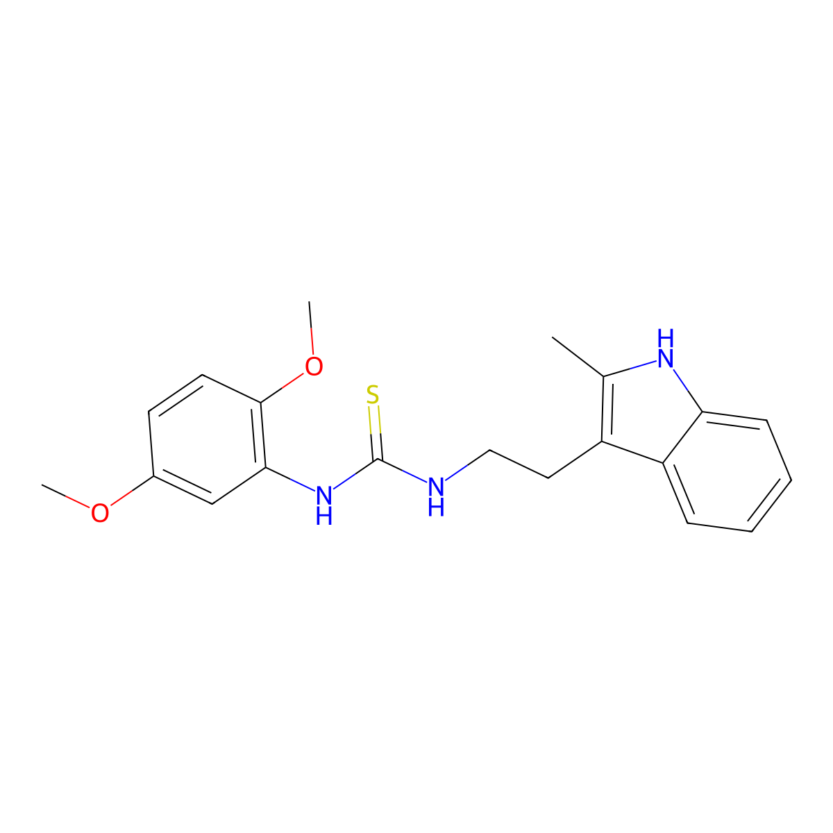 1-(2,5-dimethoxyphenyl)-3-[2-(2-methyl-1H-indol-3-yl)ethyl]thiourea molecular structure, CAS 847388-65-2