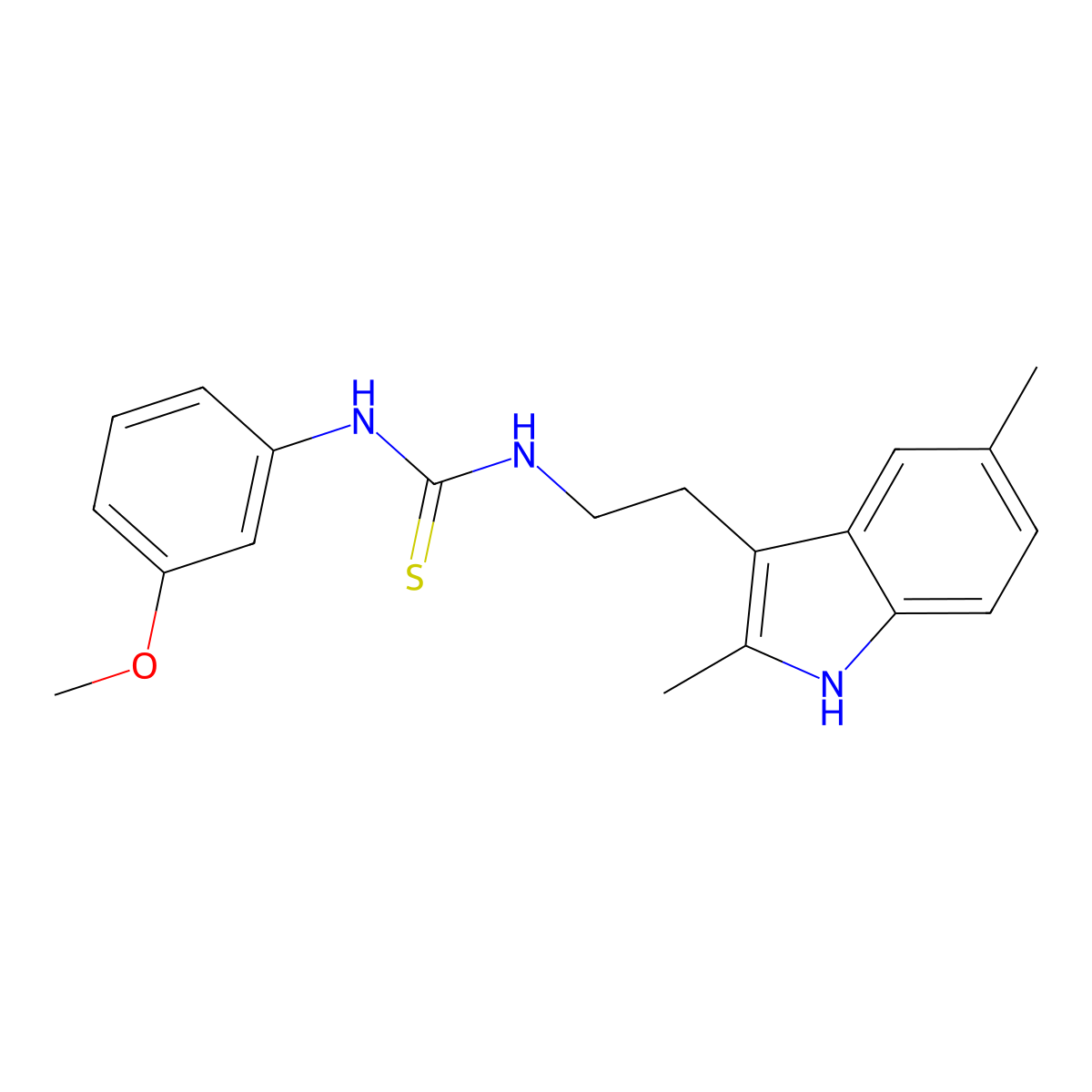 1-(2-(2,5-dimethyl-1H-indol-3-yl)ethyl)-3-(3-methoxyphenyl)thiourea molecular structure, CAS 847389-73-5
