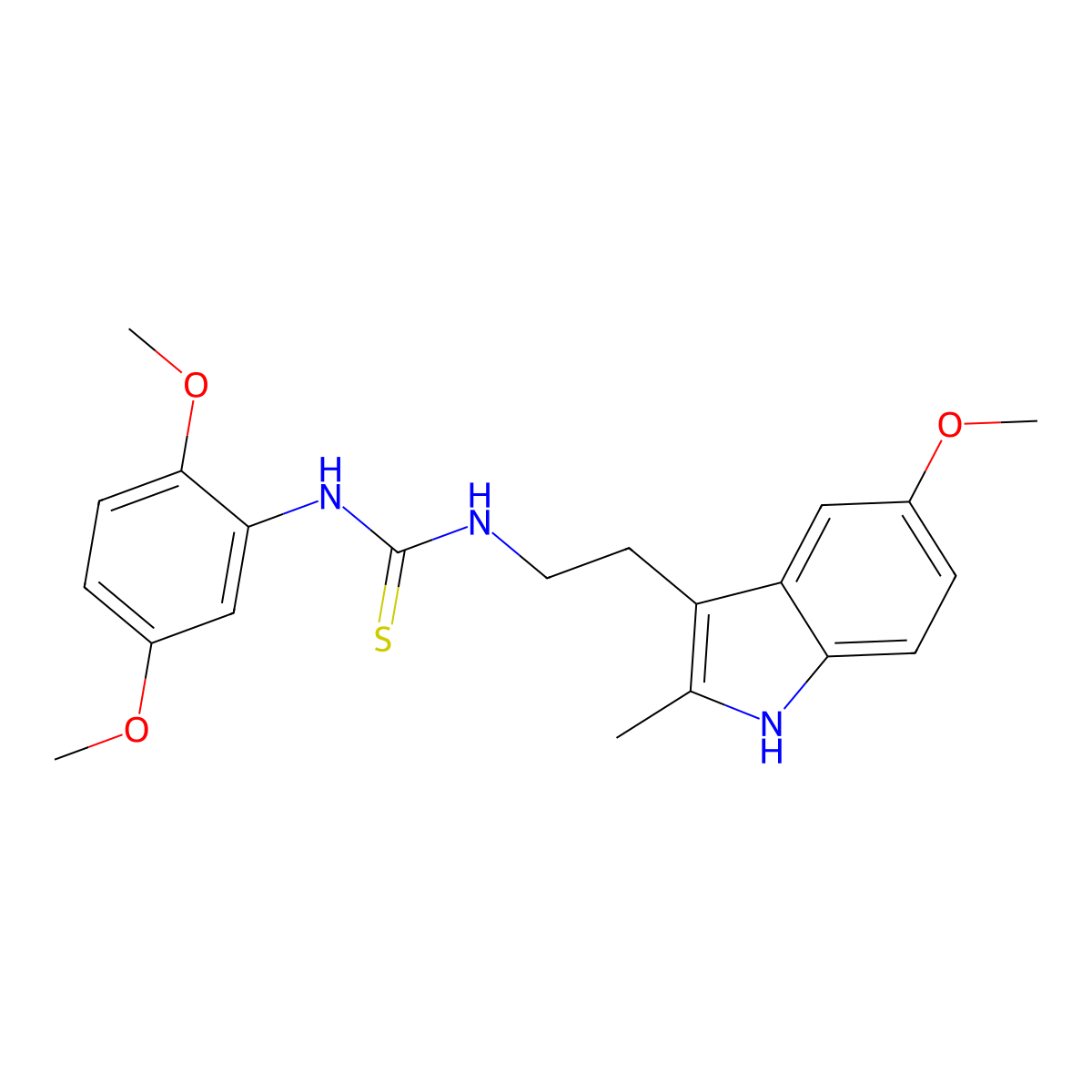 1-(2,5-dimethoxyphenyl)-3-[2-(5-methoxy-2-methyl-1H-indol-3-yl)ethyl]thiourea molecular structure, CAS 847390-10-7