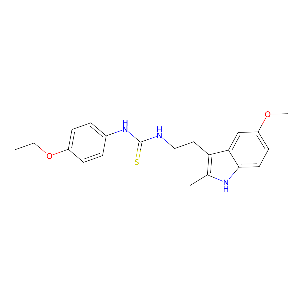 1-(4-ethoxyphenyl)-3-[2-(5-methoxy-2-methyl-1H-indol-3-yl)ethyl]thiourea molecular structure, CAS 847390-11-8