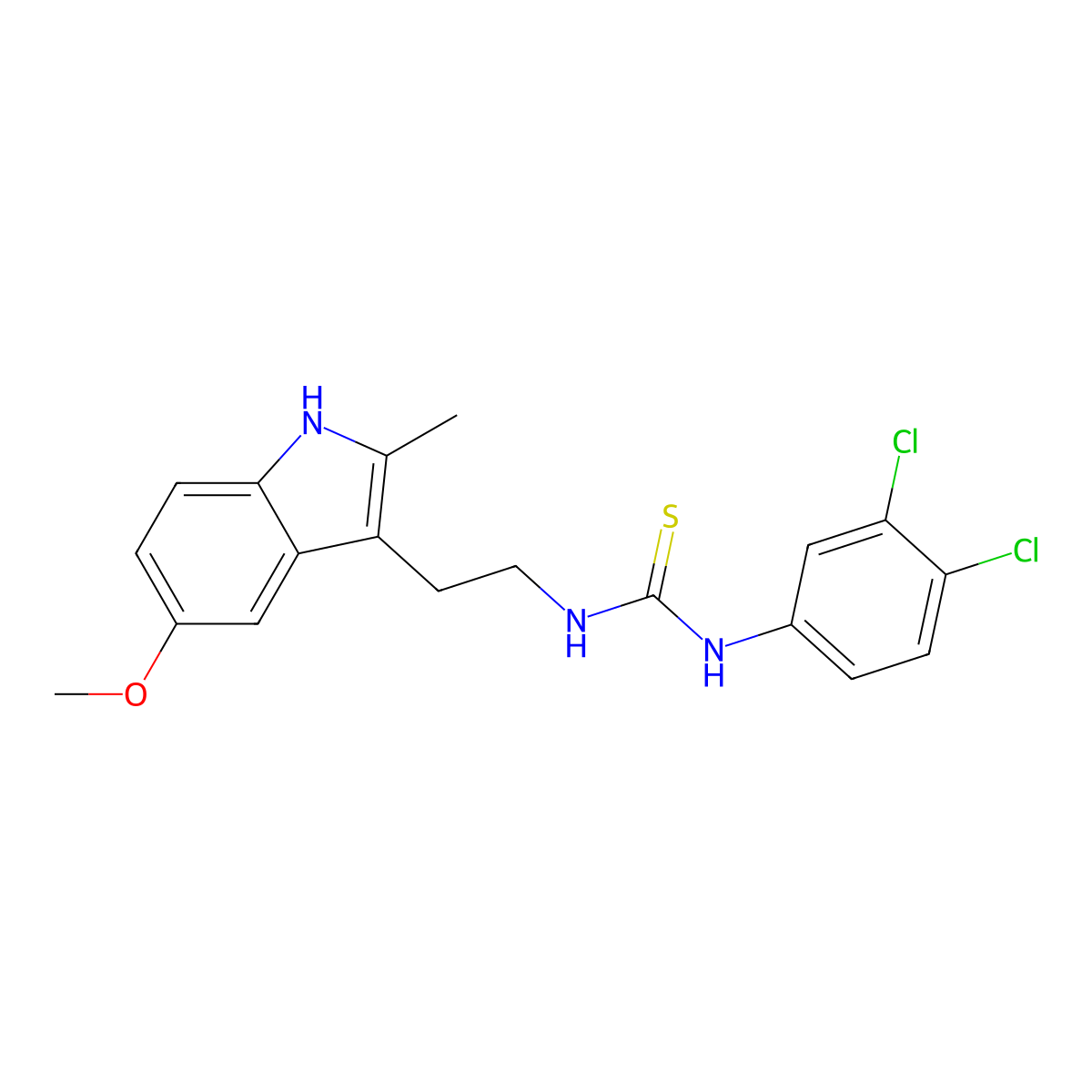 1-(3,4-dichlorophenyl)-3-[2-(5-methoxy-2-methyl-1H-indol-3-yl)ethyl]thiourea molecular structure, CAS 847390-17-4