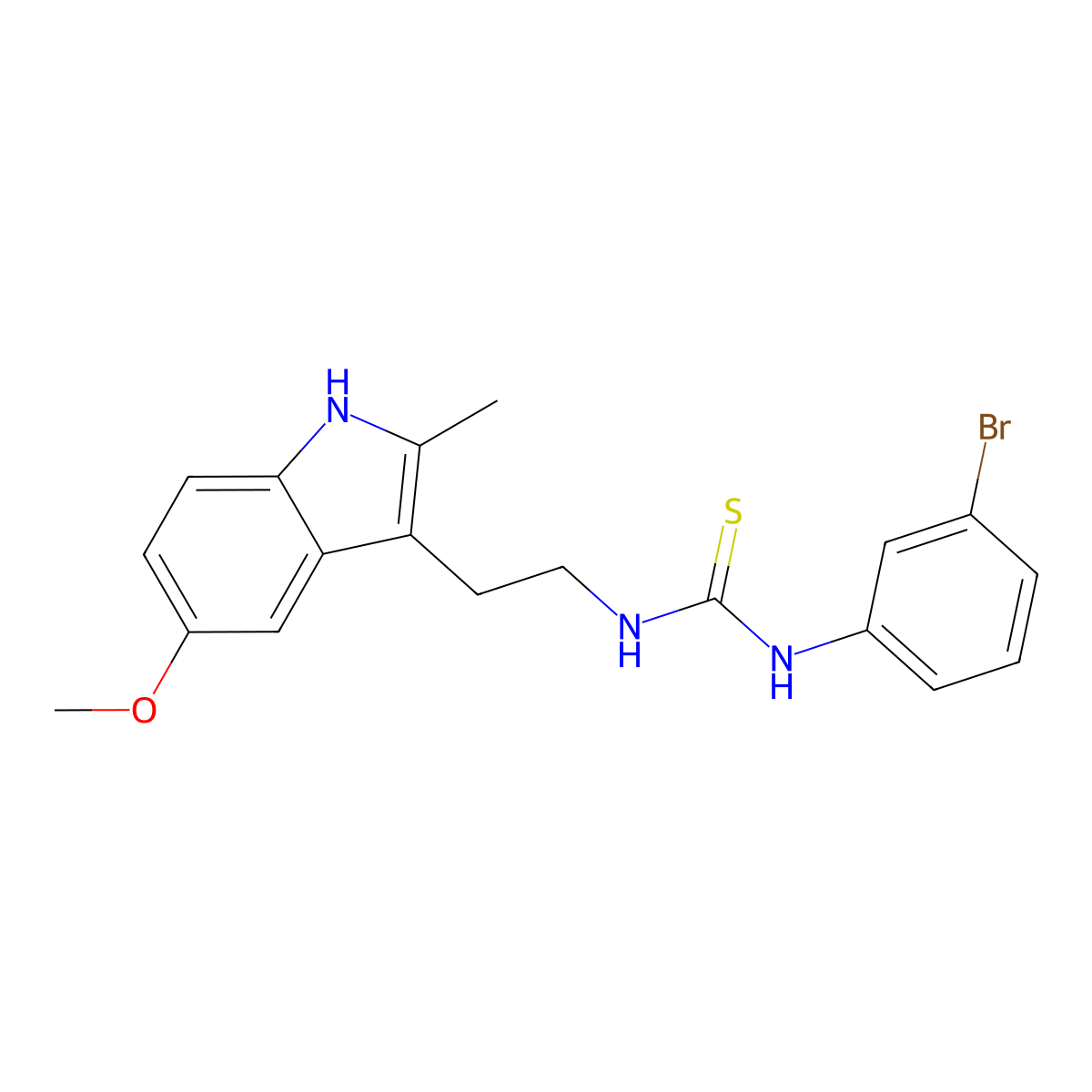 1-(3-bromophenyl)-3-(2-(5-methoxy-2-methyl-1H-indol-3-yl)ethyl)thiourea molecular structure, CAS 847390-19-6